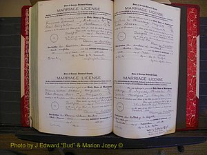 Richmond Marriages, Book OO, 1920-1921 P 662-663.JPG