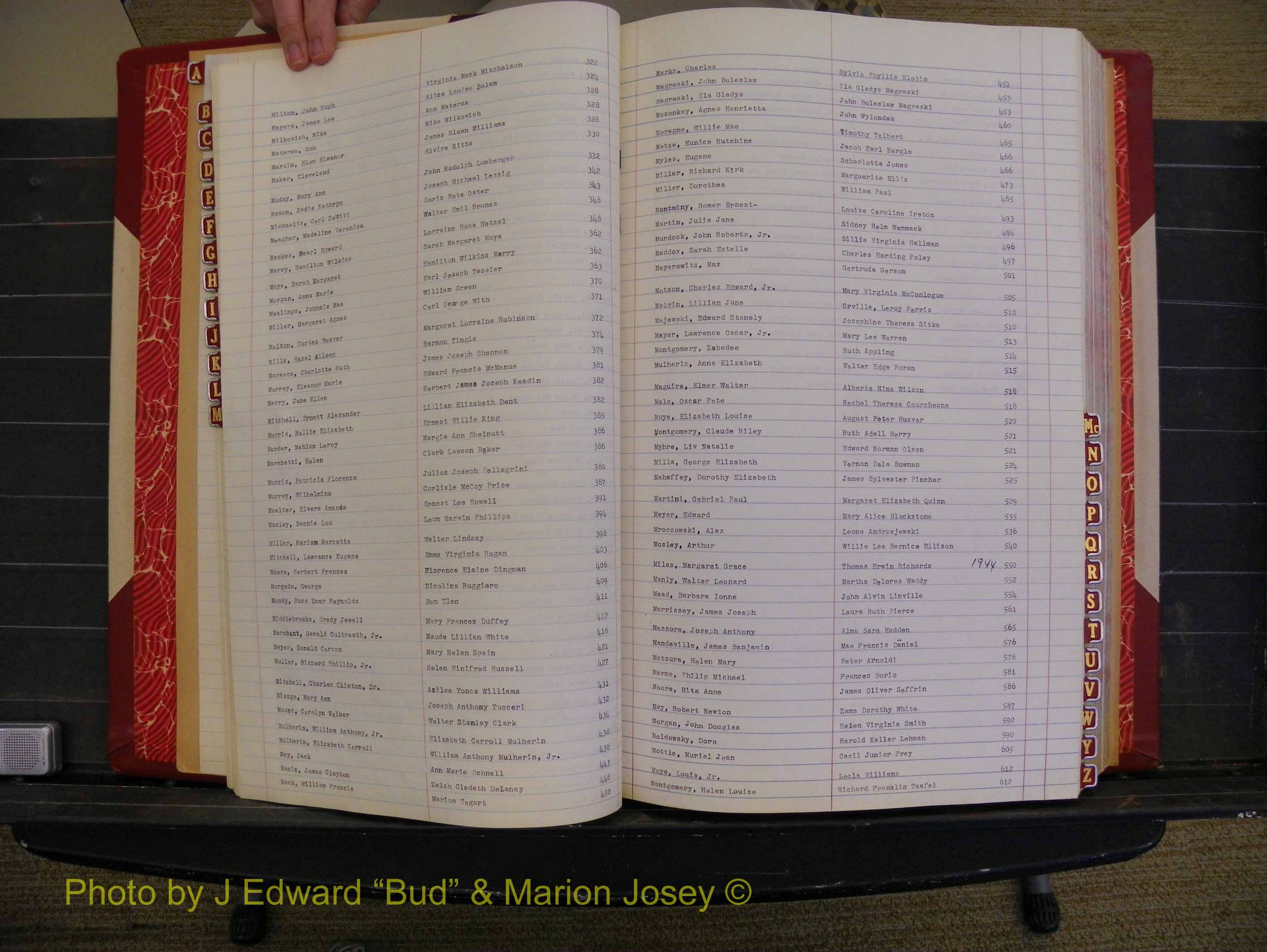 Richmond Marriages, Book V V, 1942-1944 Index M  (126).JPG