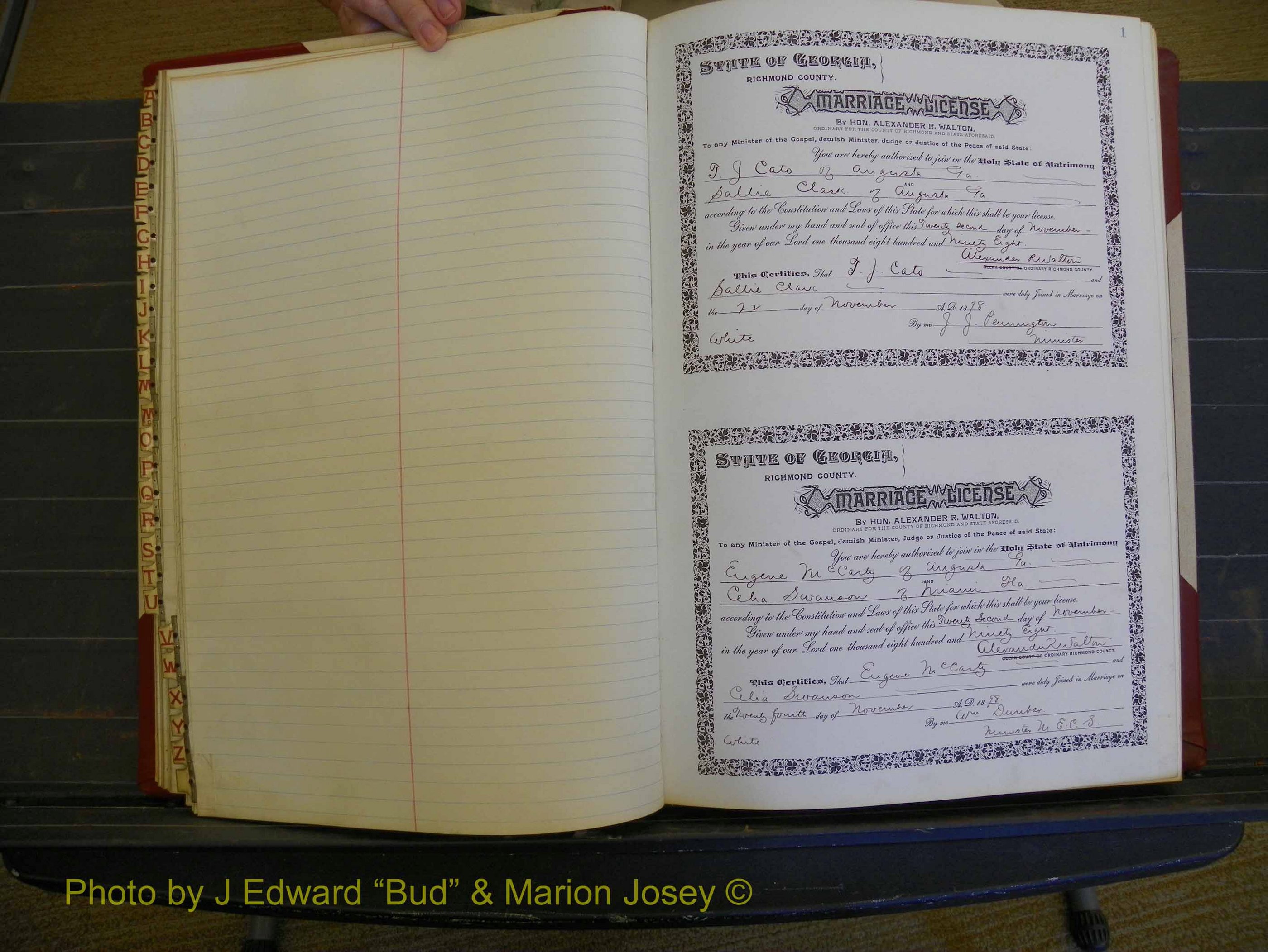 Richmond Marriages, Book W, 1898-1899 P 001.JPG
