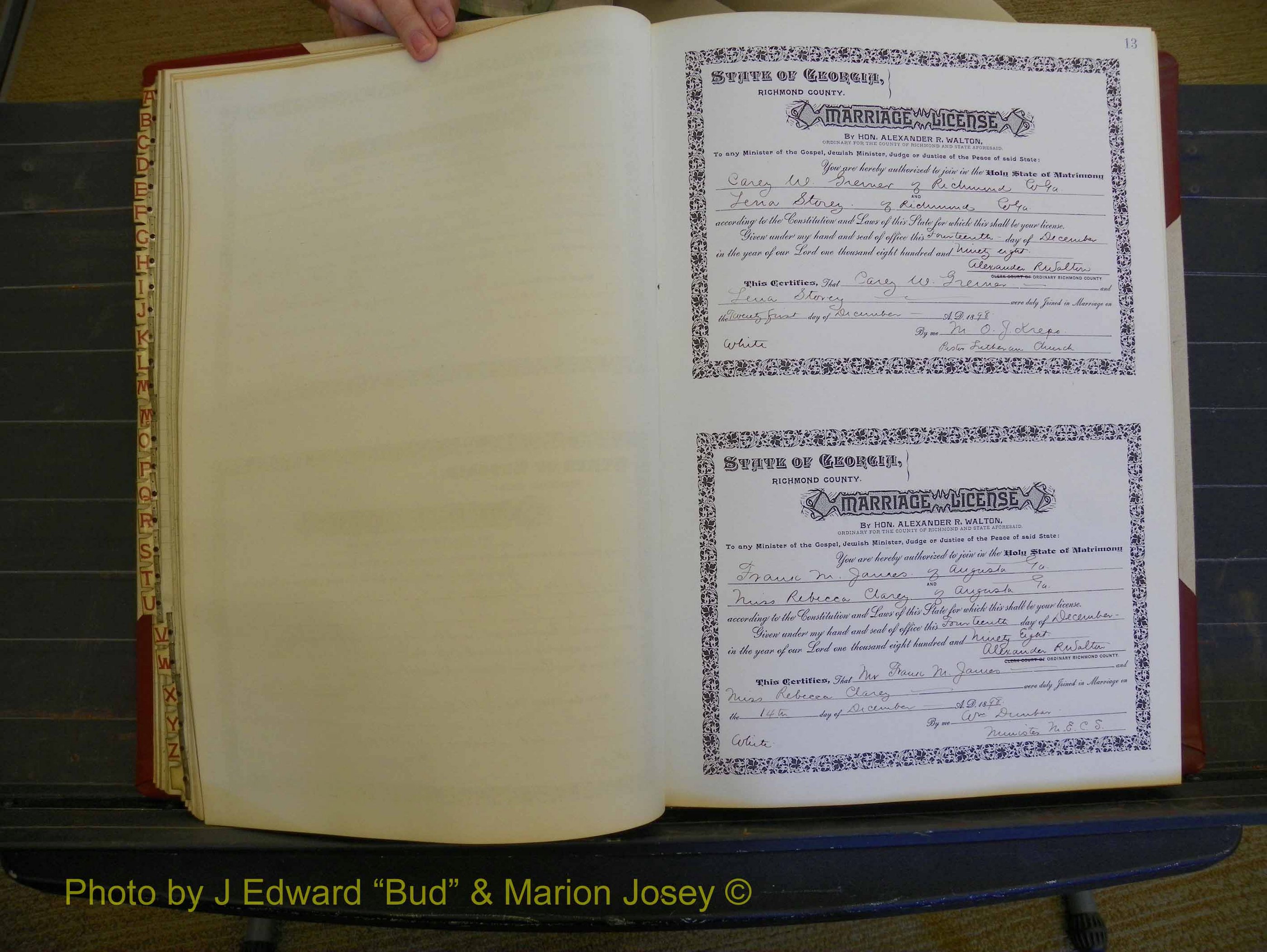 Richmond Marriages, Book W, 1898-1899 P 013.JPG