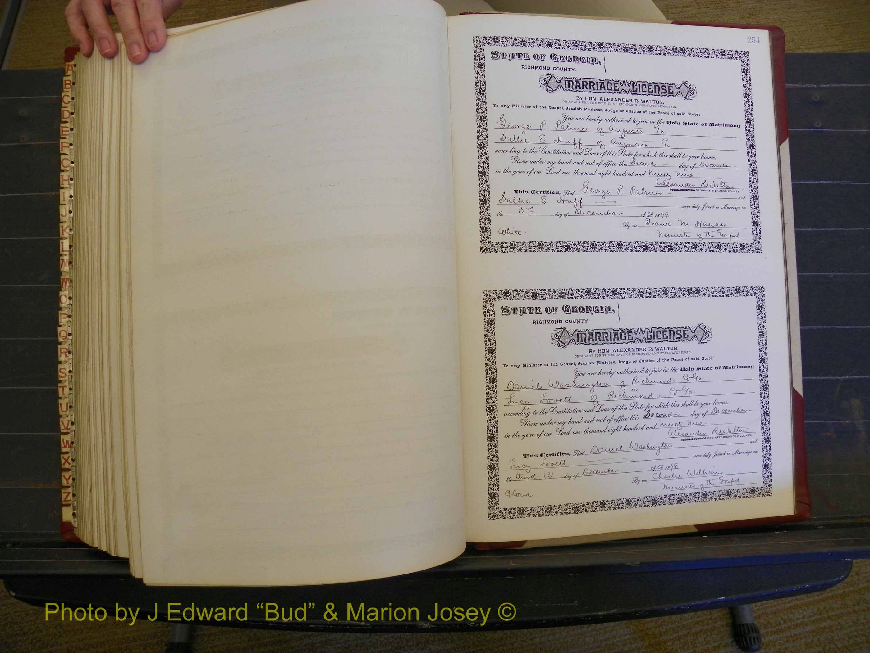 Richmond Marriages, Book W, 1898-1899 P 254.JPG