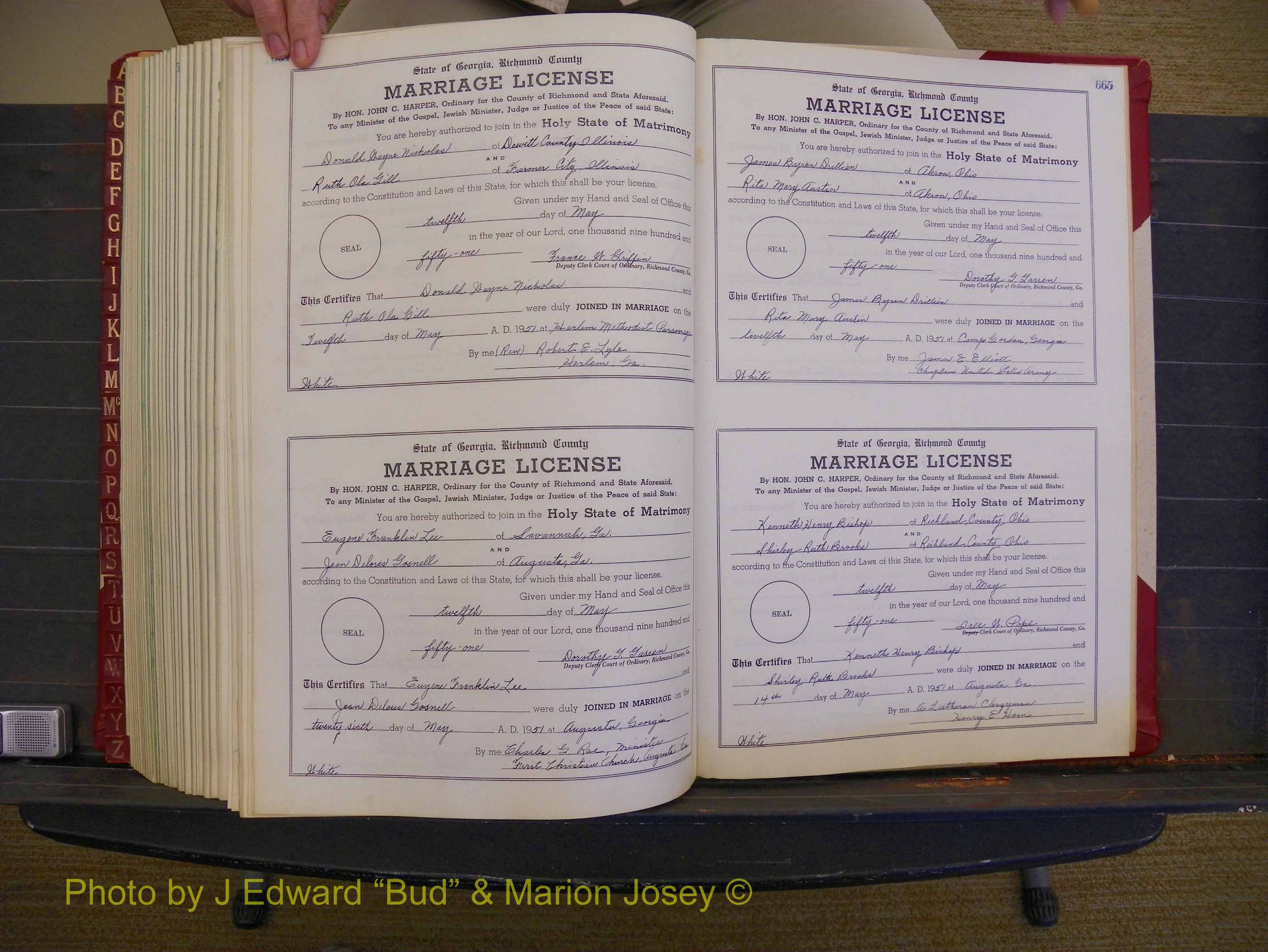 Richmond Marriages, Book YY, 1948-1951 P 664-665.JPG