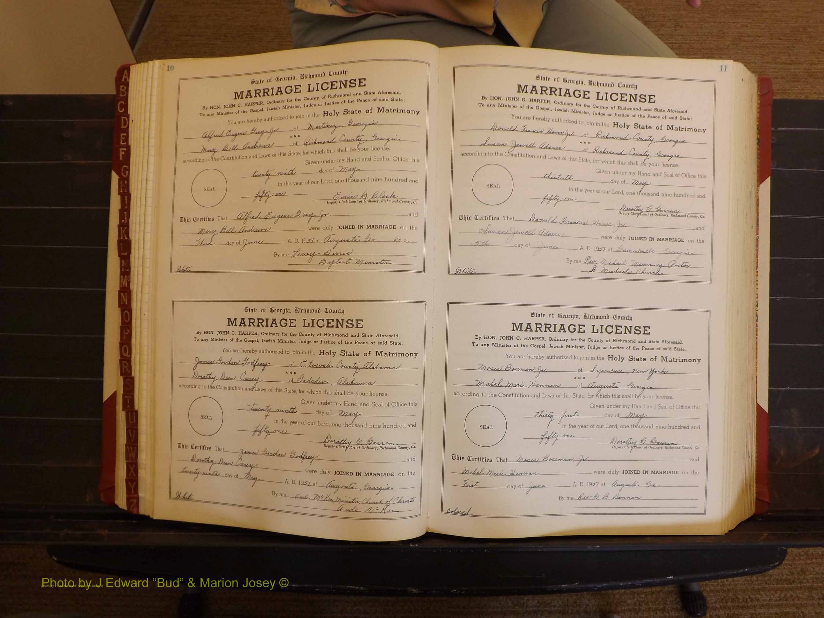 Richmond Marriages, ZZ, 1951-1952 P 010-011.JPG