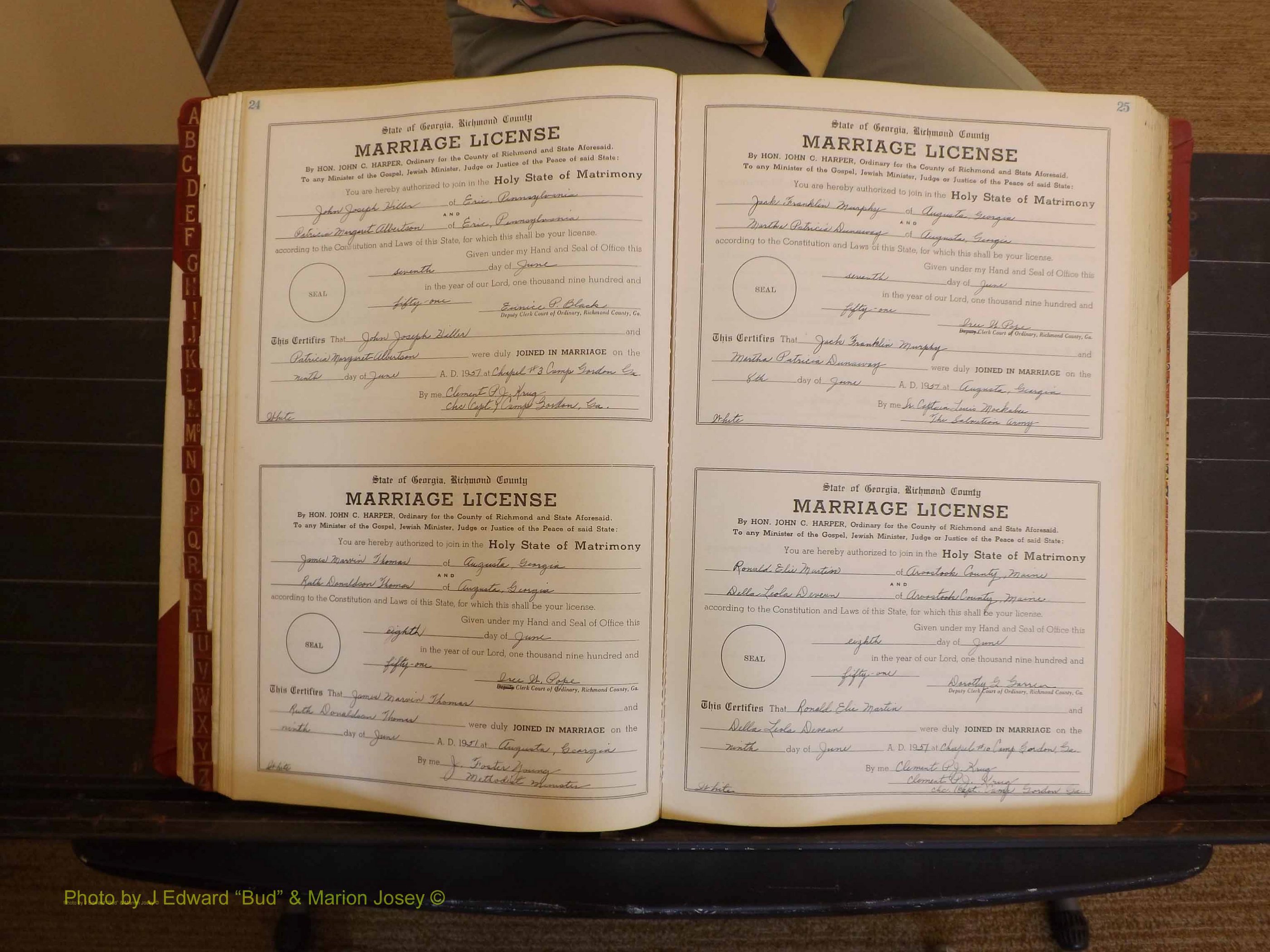 Richmond Marriages, ZZ, 1951-1952 P 024-025.JPG