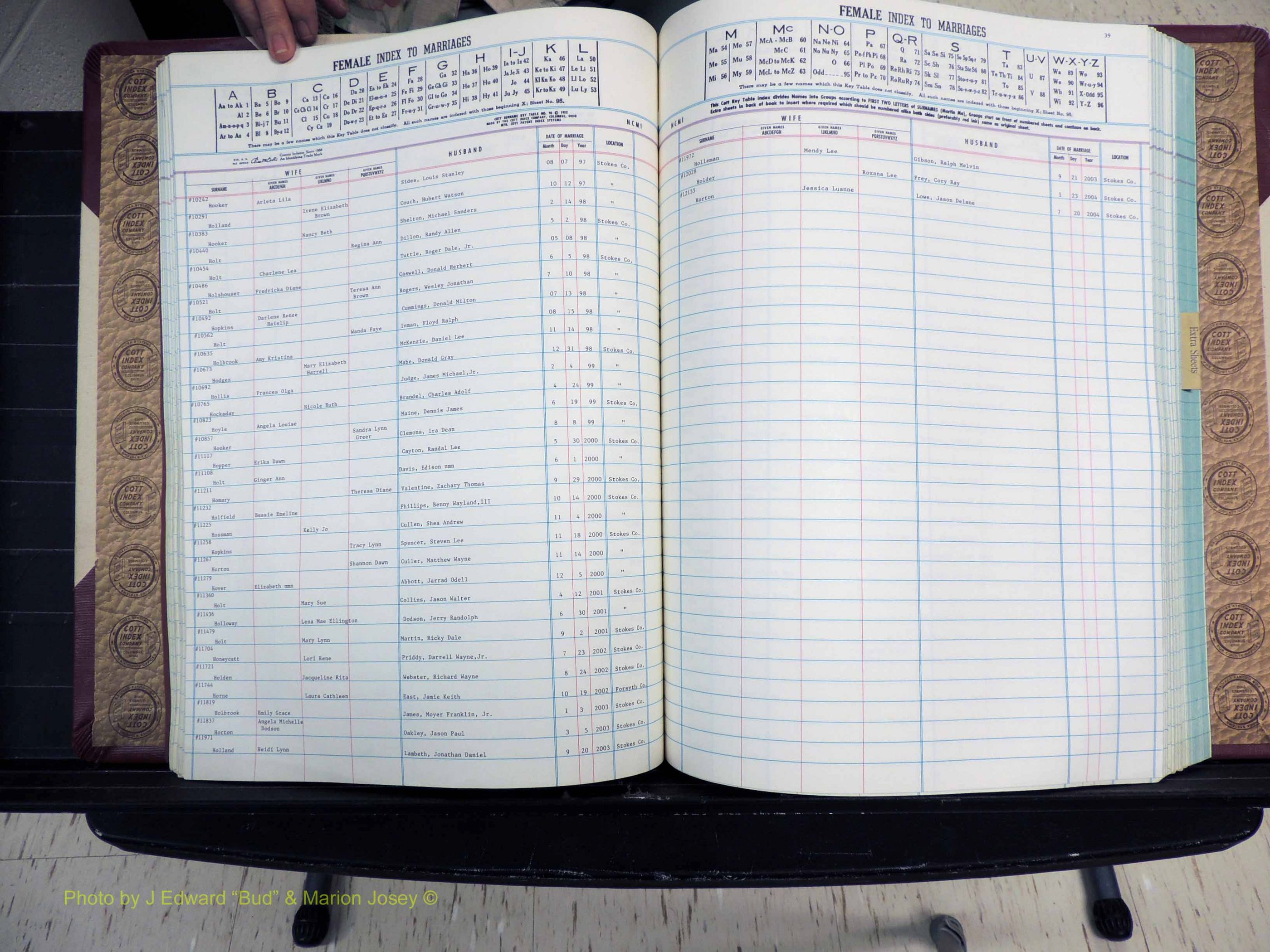 Stokes Co, NC, Marriages, Female Index, A-Z, 1956-1978 (163).JPG