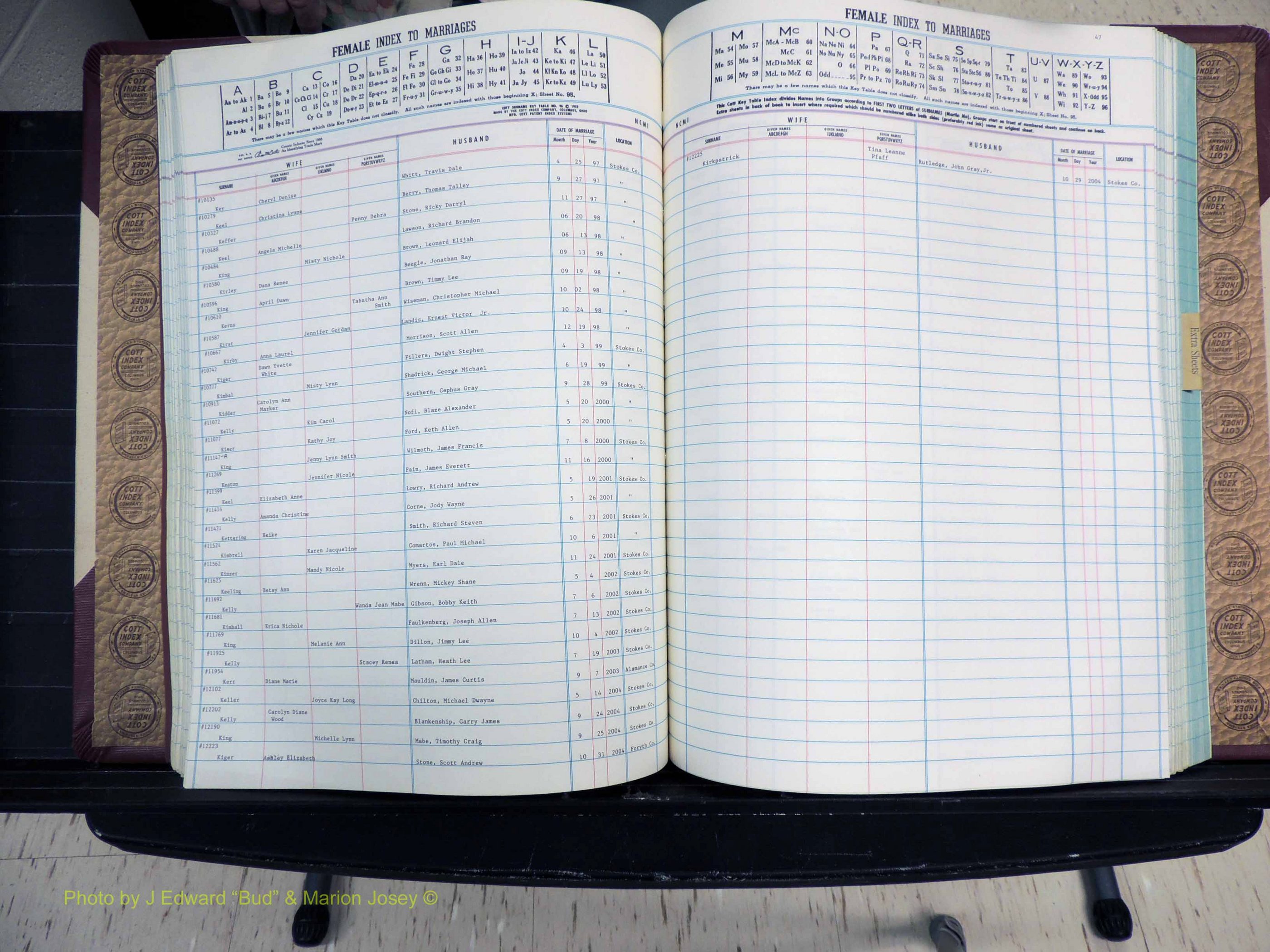 Stokes Co, NC, Marriages, Female Index, A-Z, 1956-1978 (177).JPG