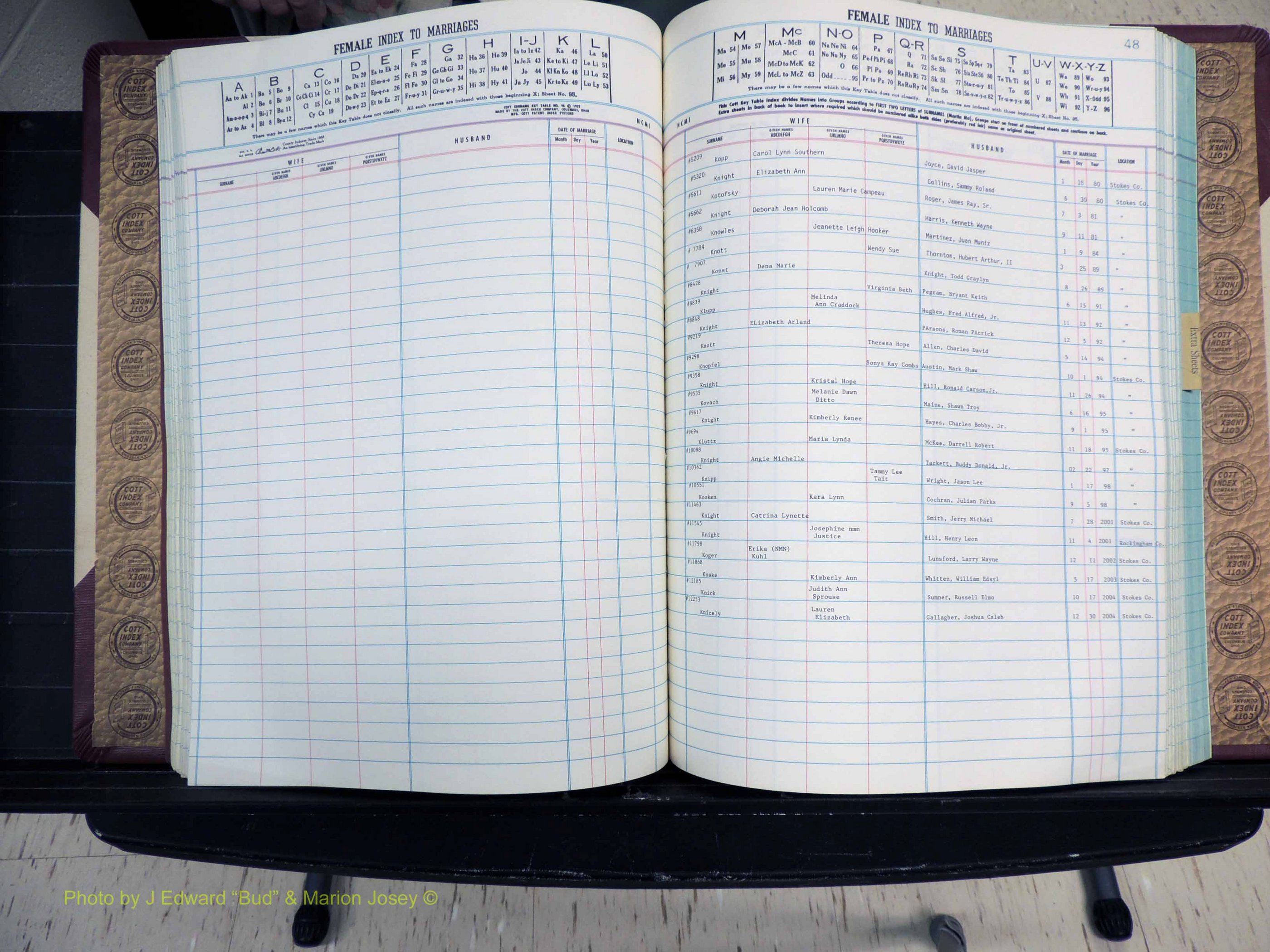 Stokes Co, NC, Marriages, Female Index, A-Z, 1956-1978 (178).JPG