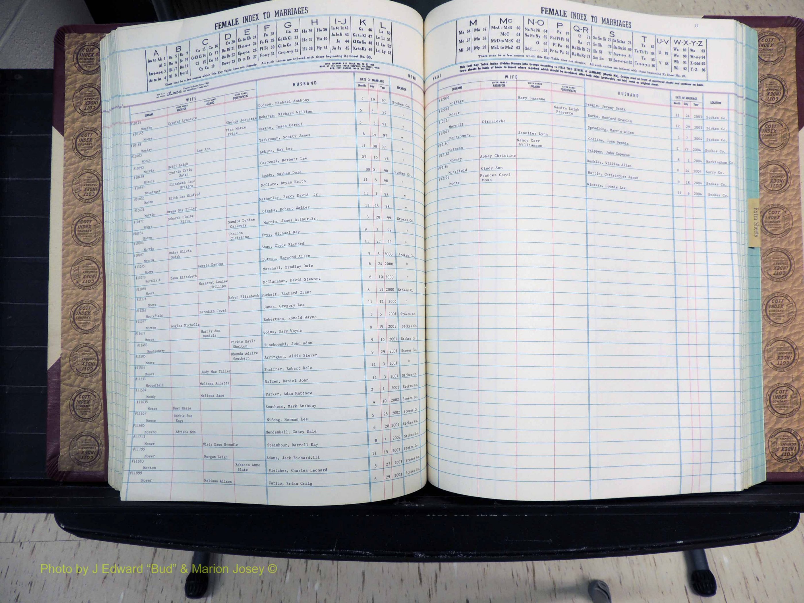 Stokes Co, NC, Marriages, Female Index, A-Z, 1956-1978 (197).JPG