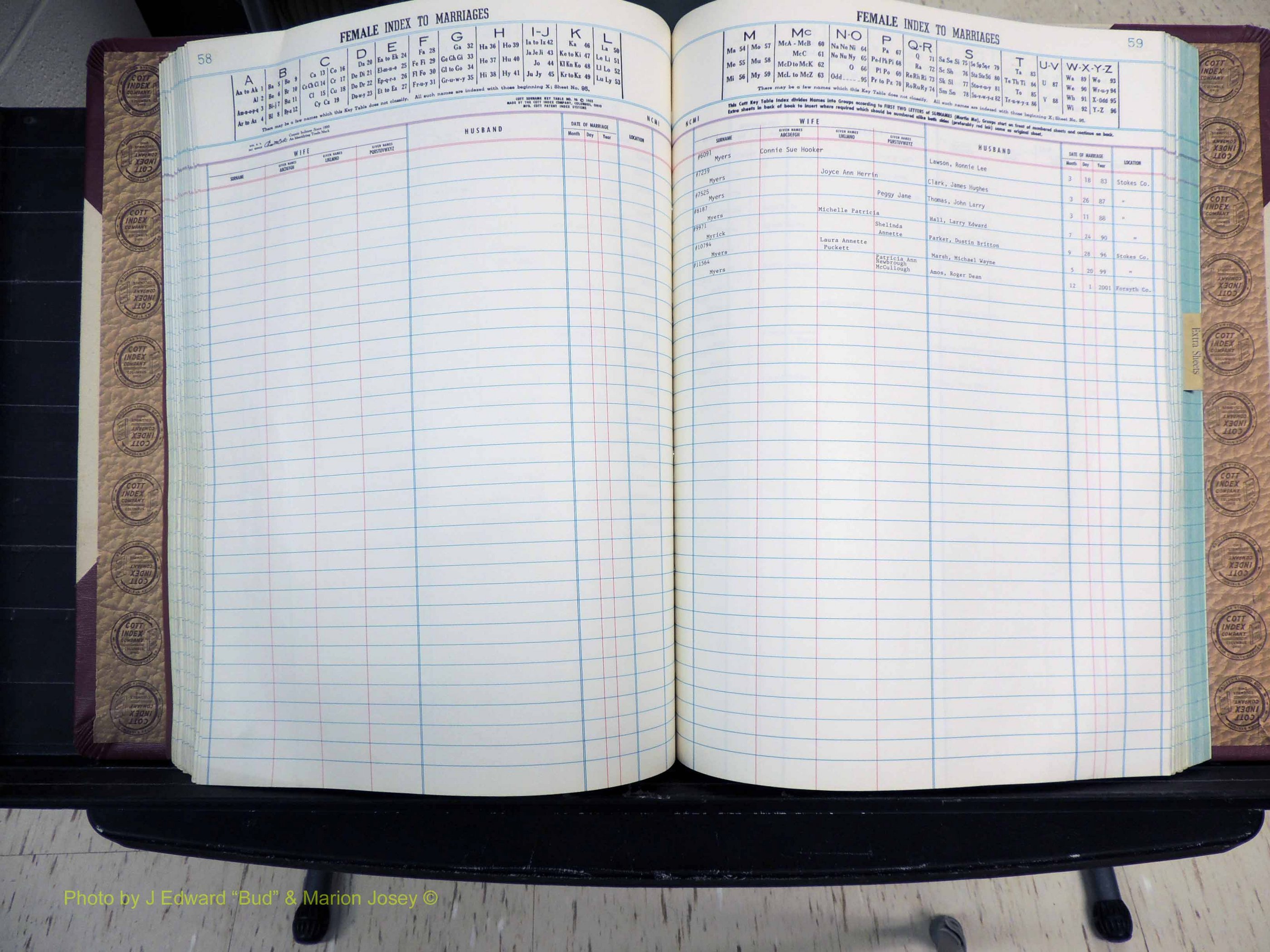 Stokes Co, NC, Marriages, Female Index, A-Z, 1956-1978 (199).JPG