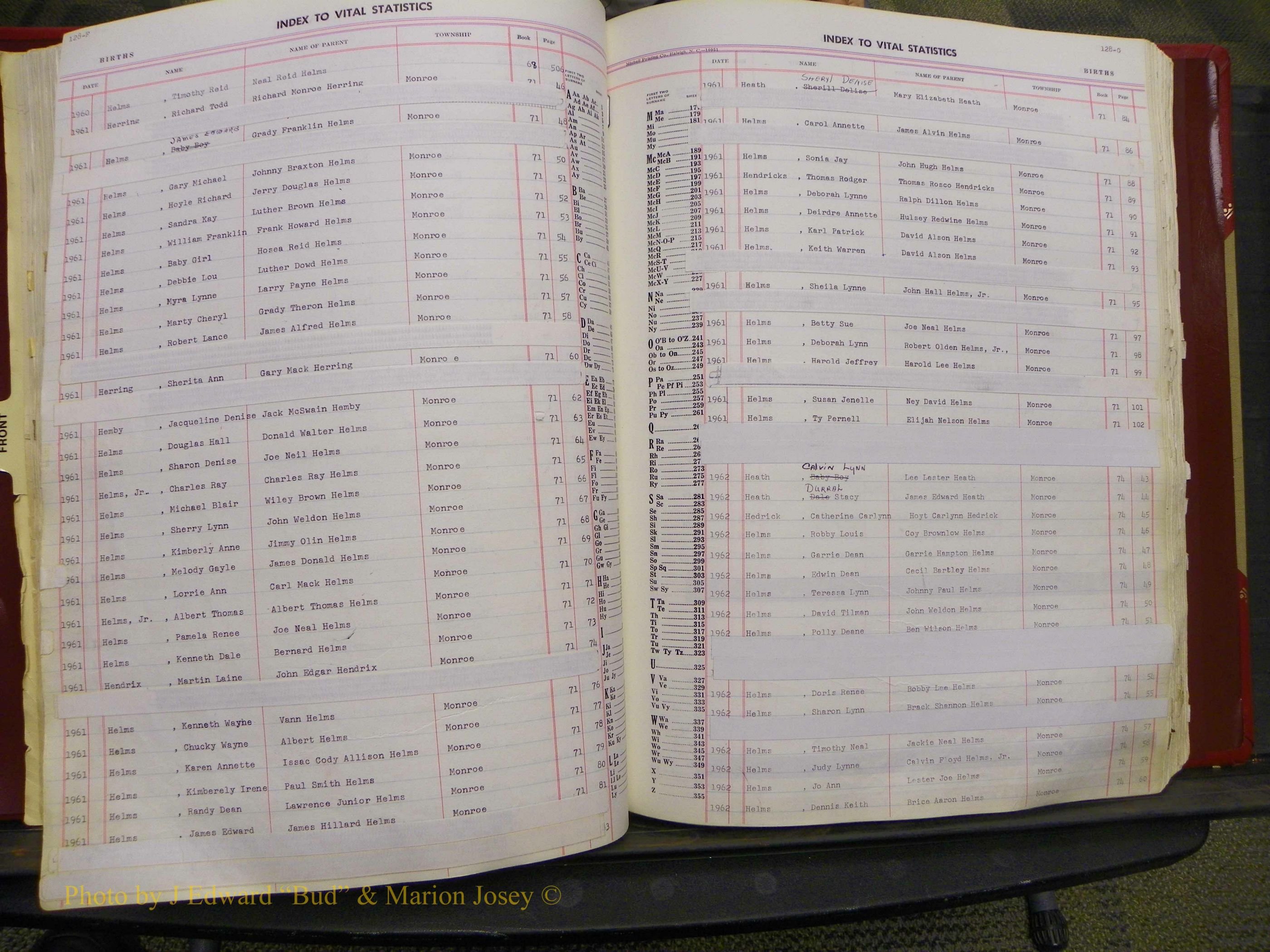 Union Co, NC Births, A-Z, 1956-1971 (140).JPG