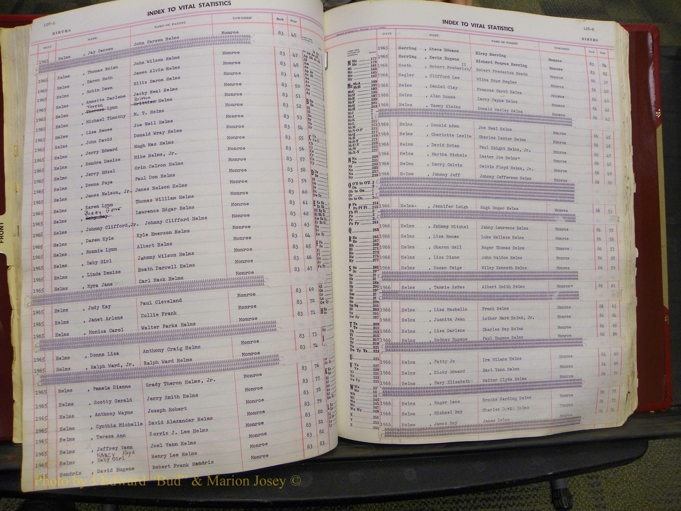 Union Co, NC Births, A-Z, 1956-1971 (144).JPG