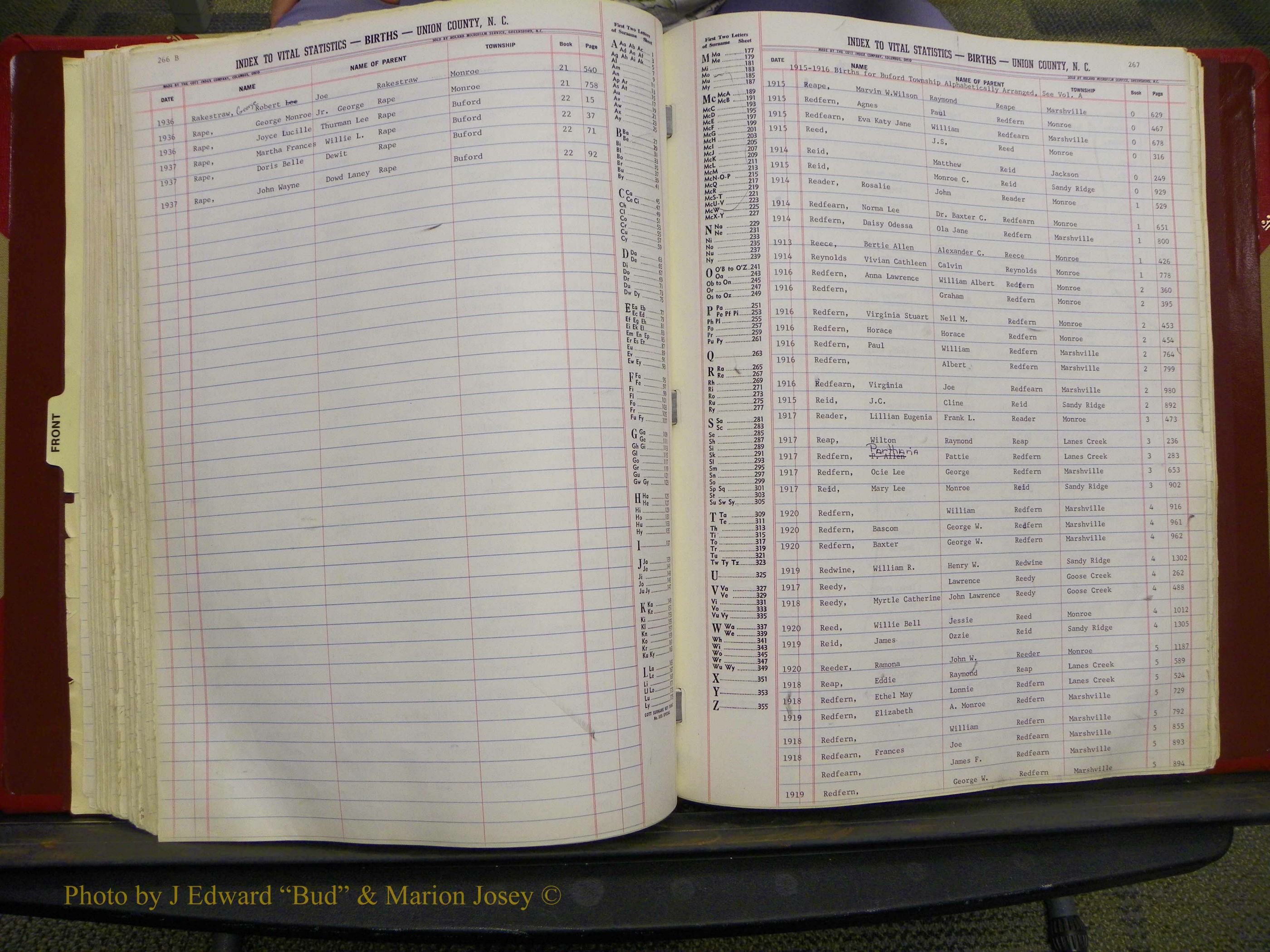 Union Co, NC Births, L-Z, 1913-1937 (112).JPG