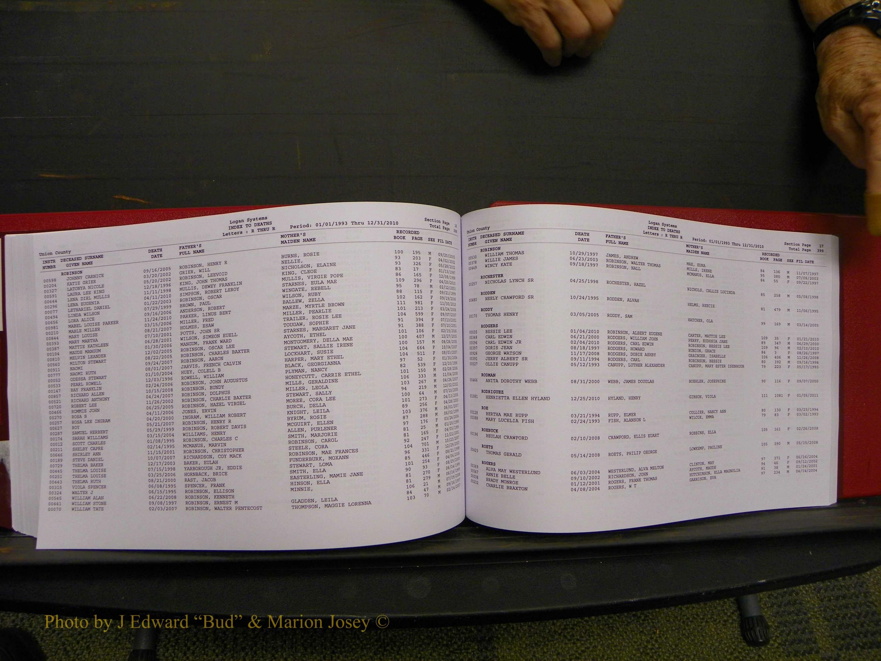 Union Co, NC Deaths, A-Z, 1993-2010 (218).JPG