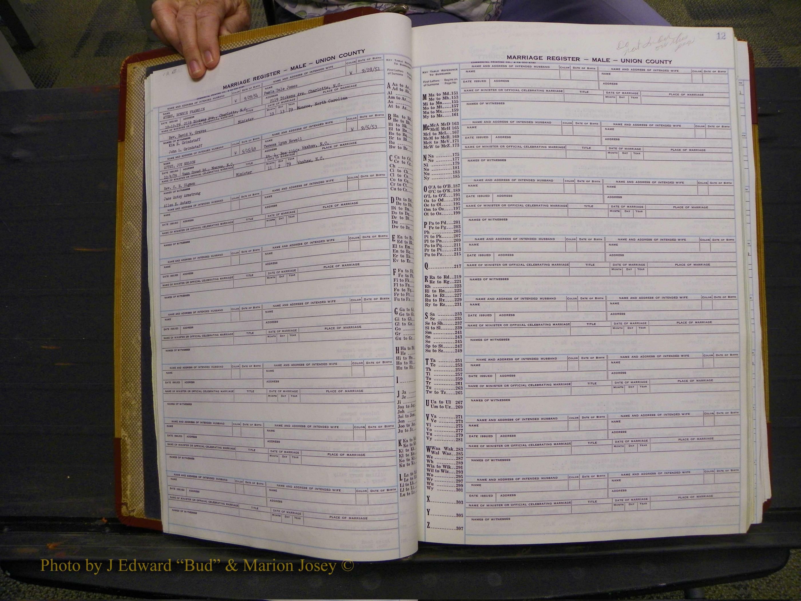 Union Co, NC Marriage Book 11, A-Z, 1965-1979 (13).JPG
