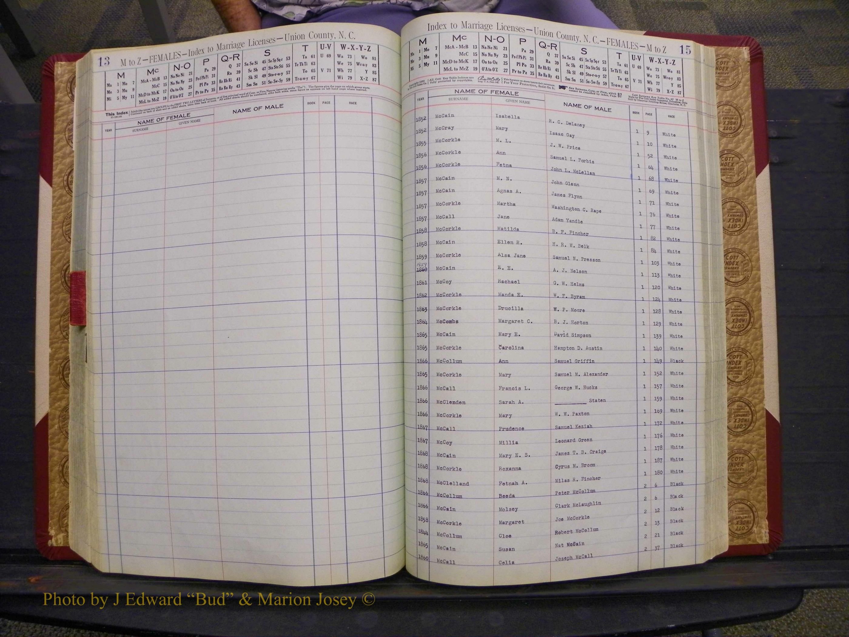 Union Co, NC Marriages Female Index, A-Z, 1842-1936 (158).JPG