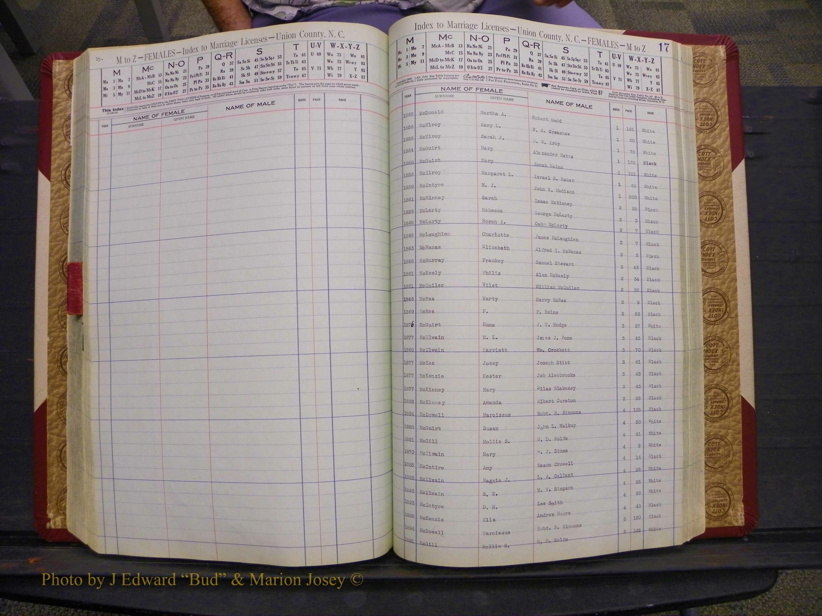 Union Co, NC Marriages Female Index, A-Z, 1842-1936 (161).JPG