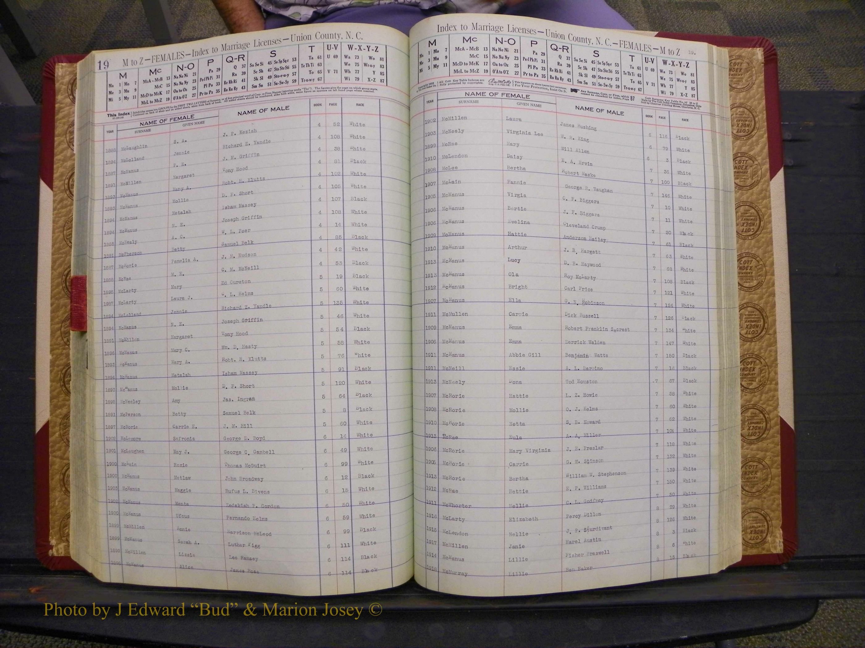 Union Co, NC Marriages Female Index, A-Z, 1842-1936 (166).JPG