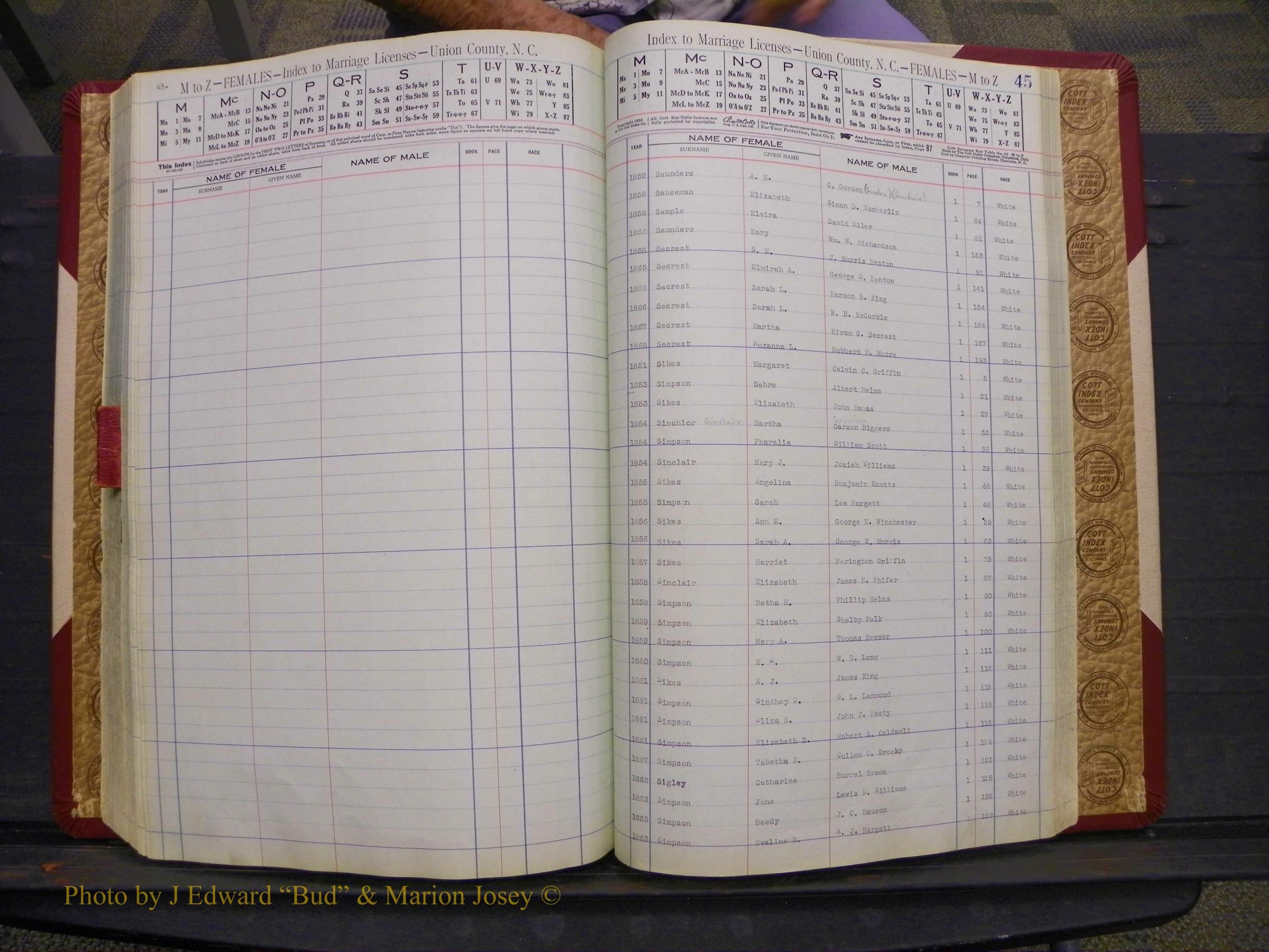 Union Co, NC Marriages Female Index, A-Z, 1842-1936 (204).JPG