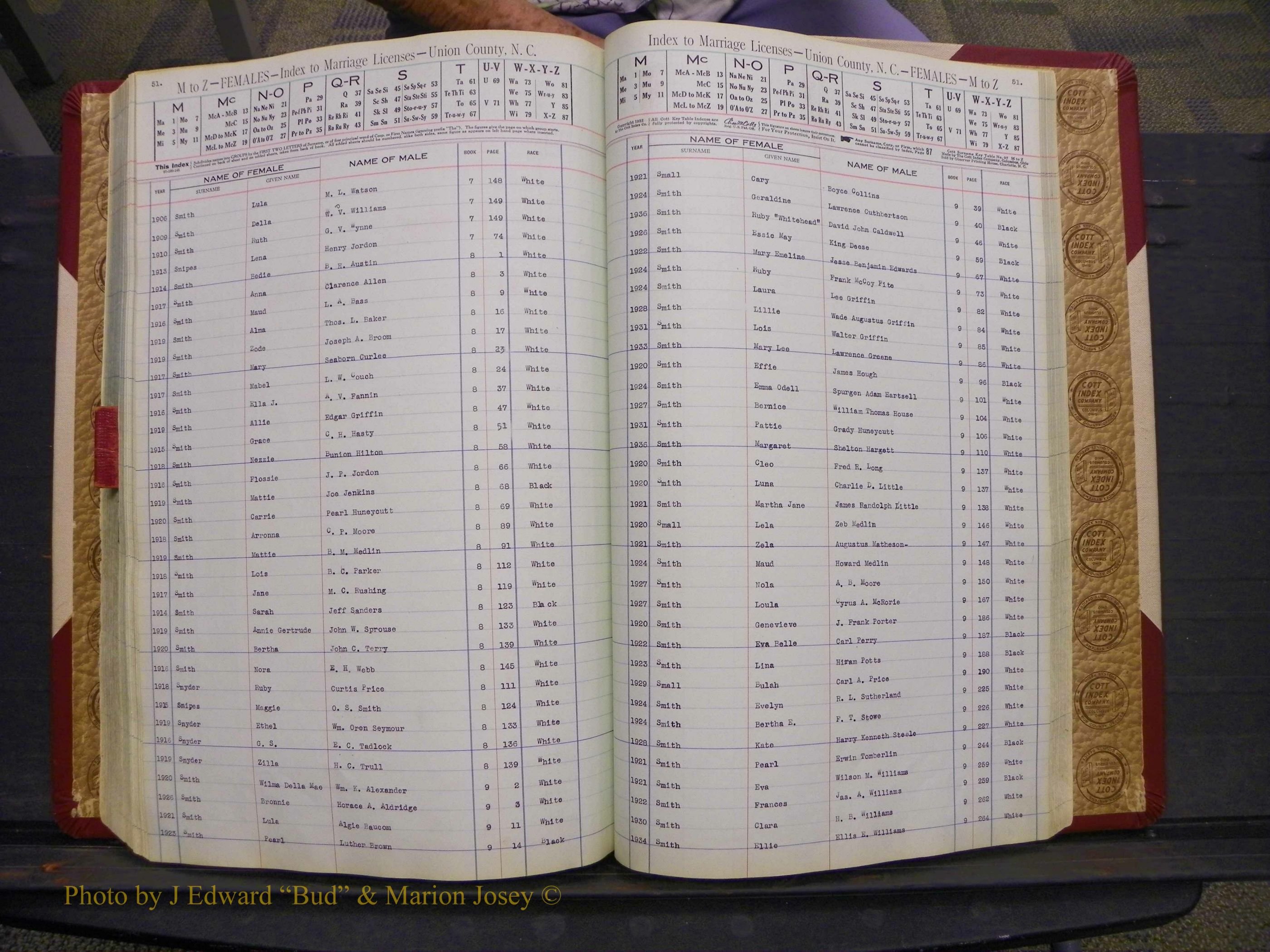 Union Co, NC Marriages Female Index, A-Z, 1842-1936 (214).JPG