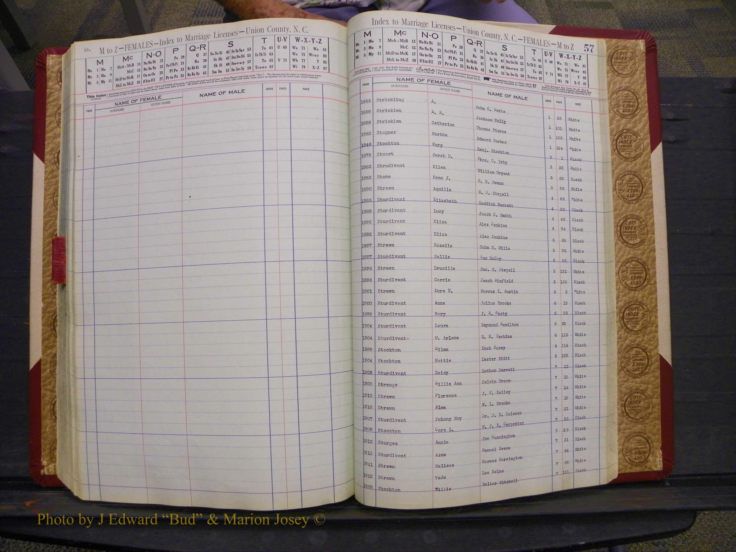 Union Co, NC Marriages Female Index, A-Z, 1842-1936 (224).JPG