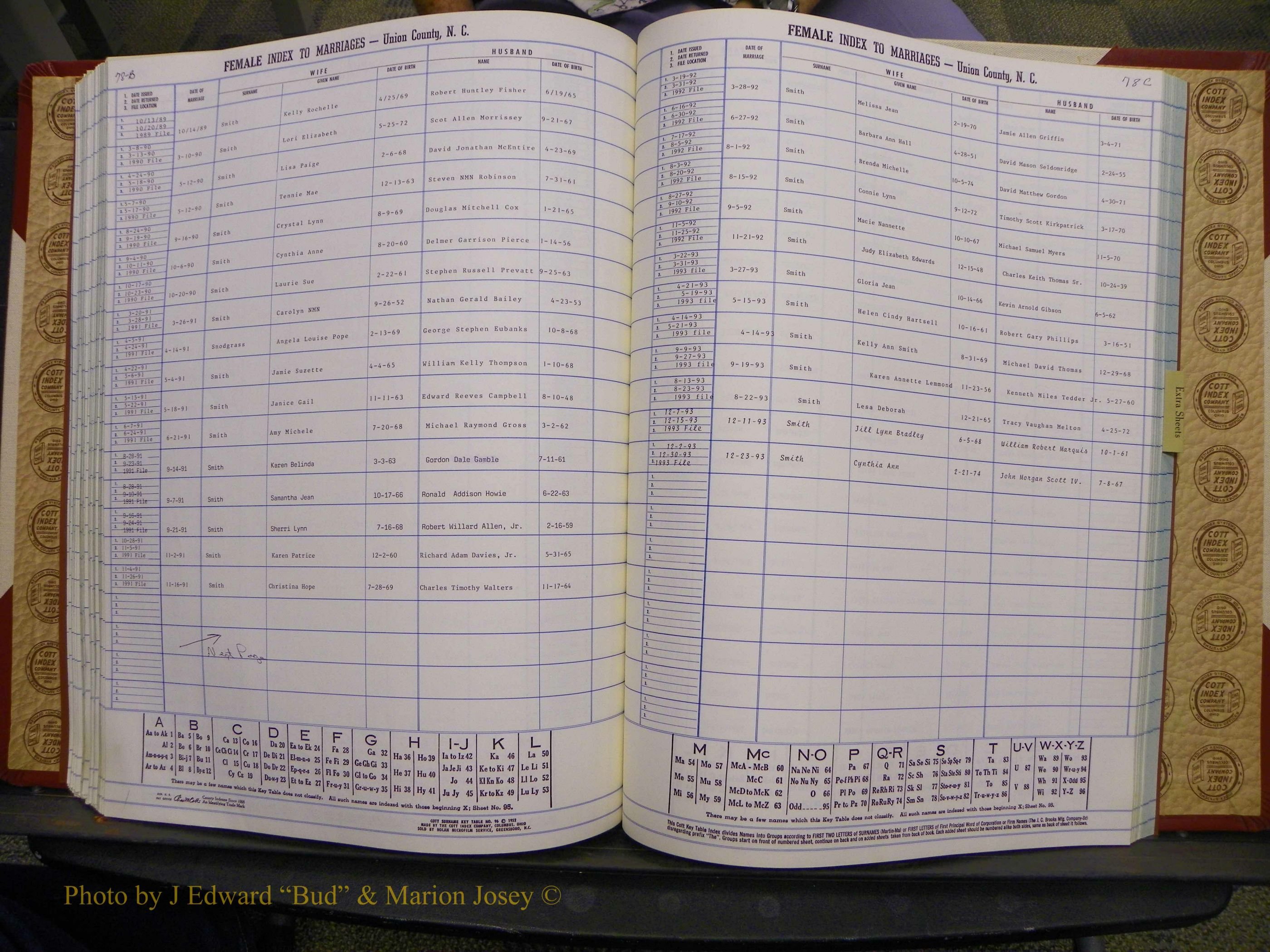 Union Co, NC Marriages Female Index, A-Z, 1980-1993 (173).JPG