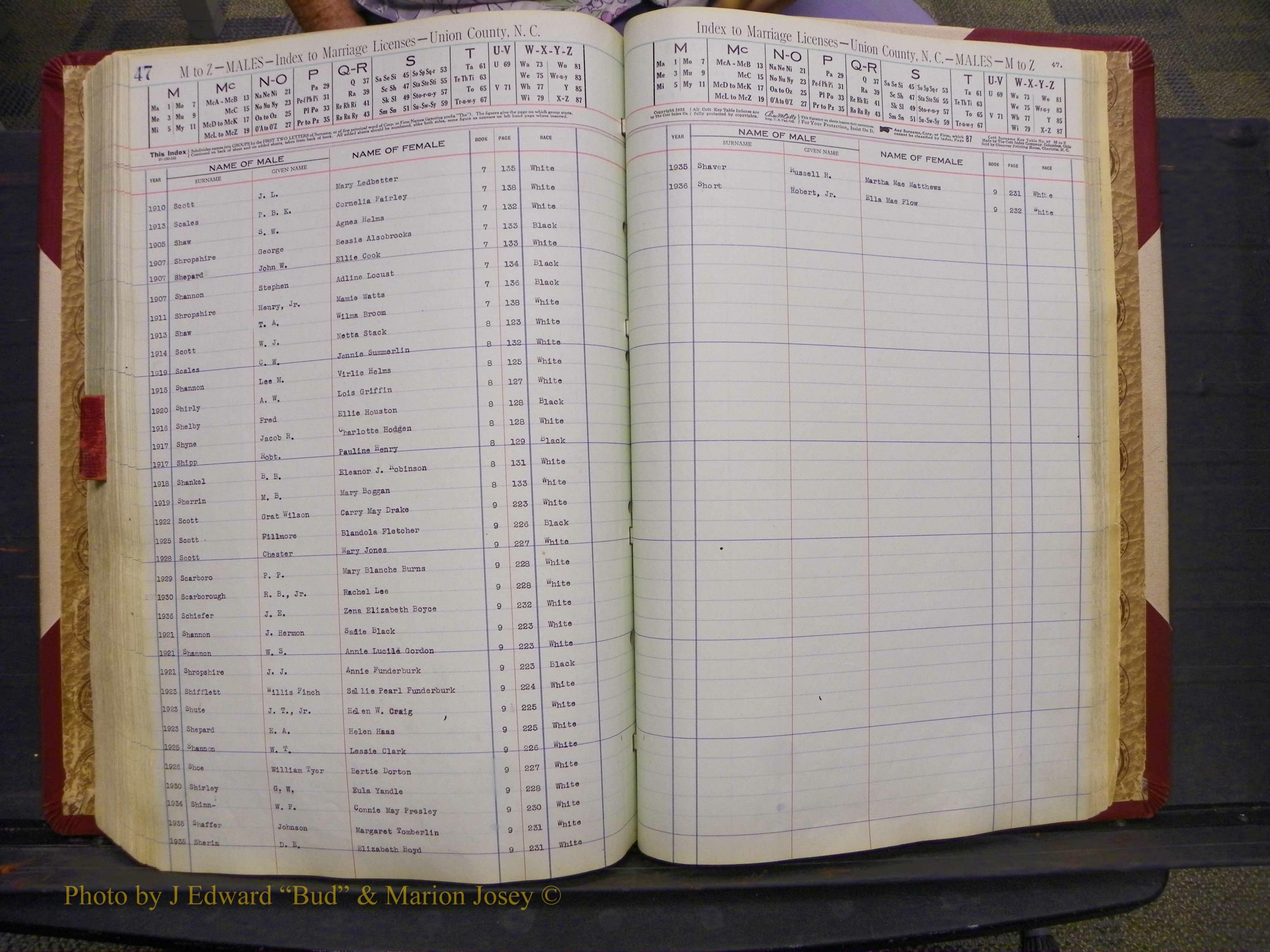 Union Co, NC Marriages Male Index, A-Z, 1842-1936 (210).JPG