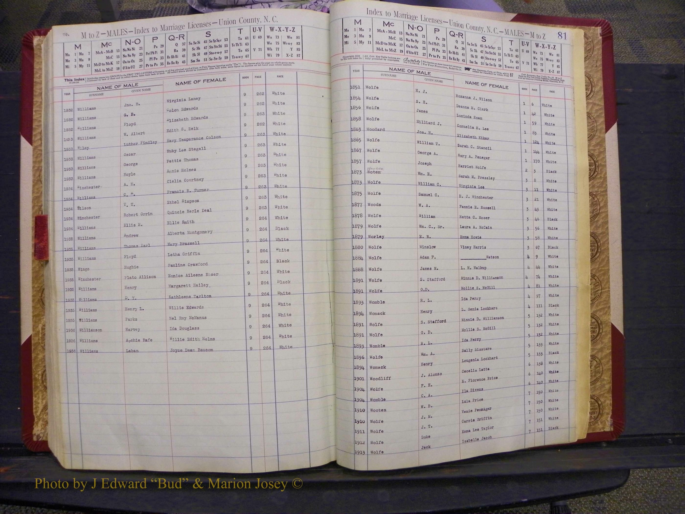 Union Co, NC Marriages Male Index, A-Z, 1842-1936 (249).JPG