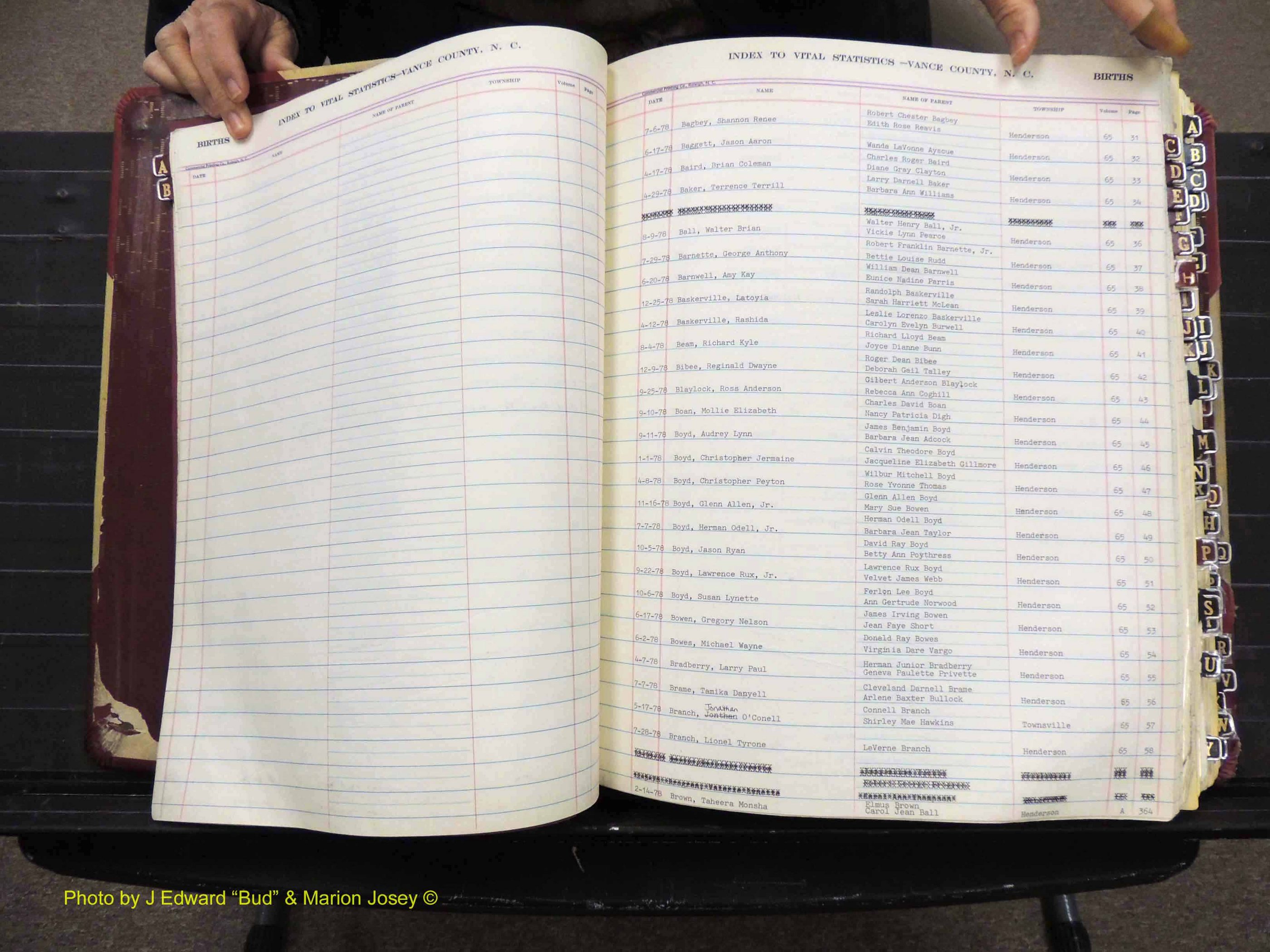 Vance Co, NC, Births & Deaths, A-Z, 1975-1991 (115).JPG