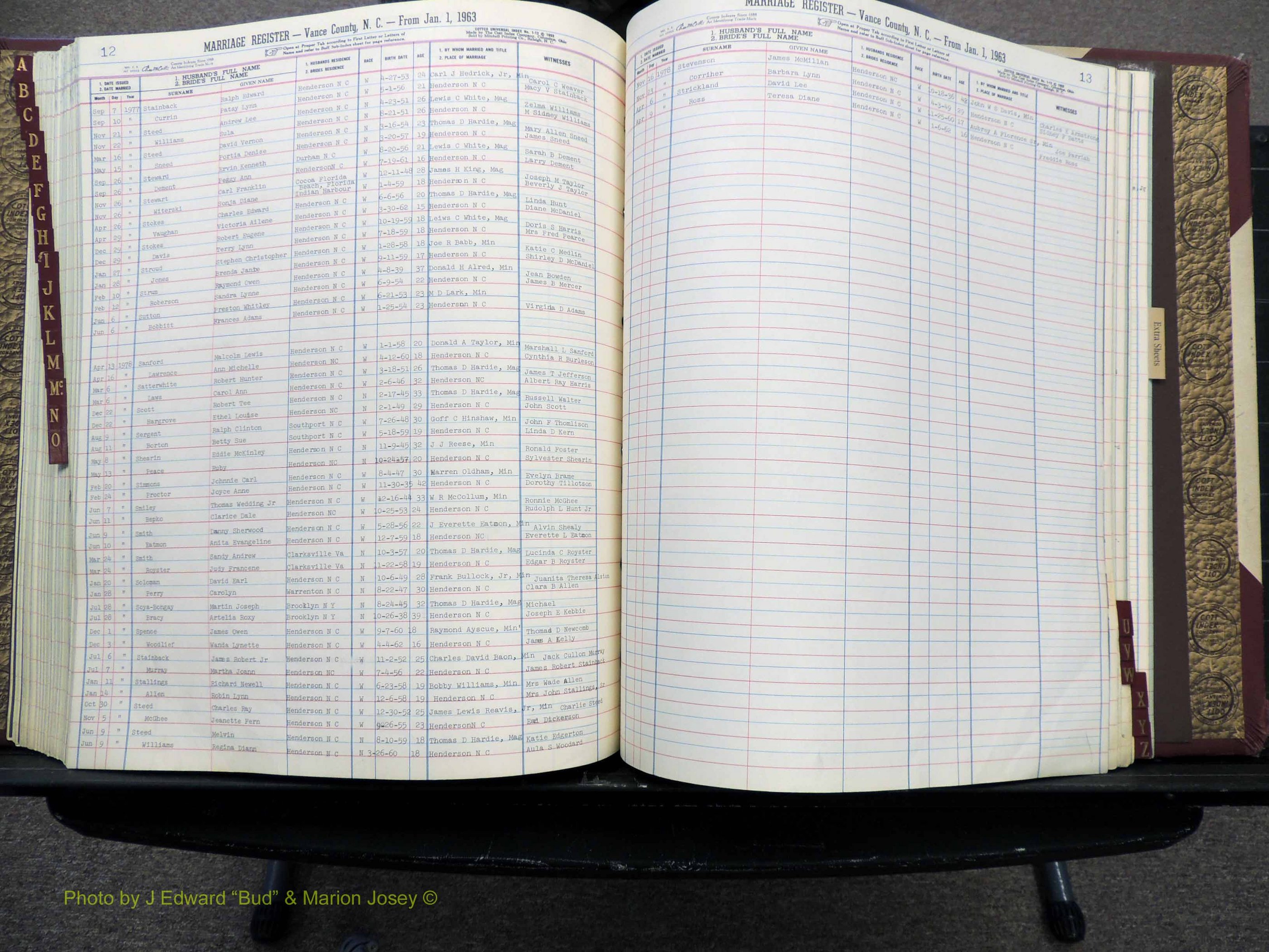 Vance Co, NC, Marriages, A-Z, 1963-1978 (235).JPG