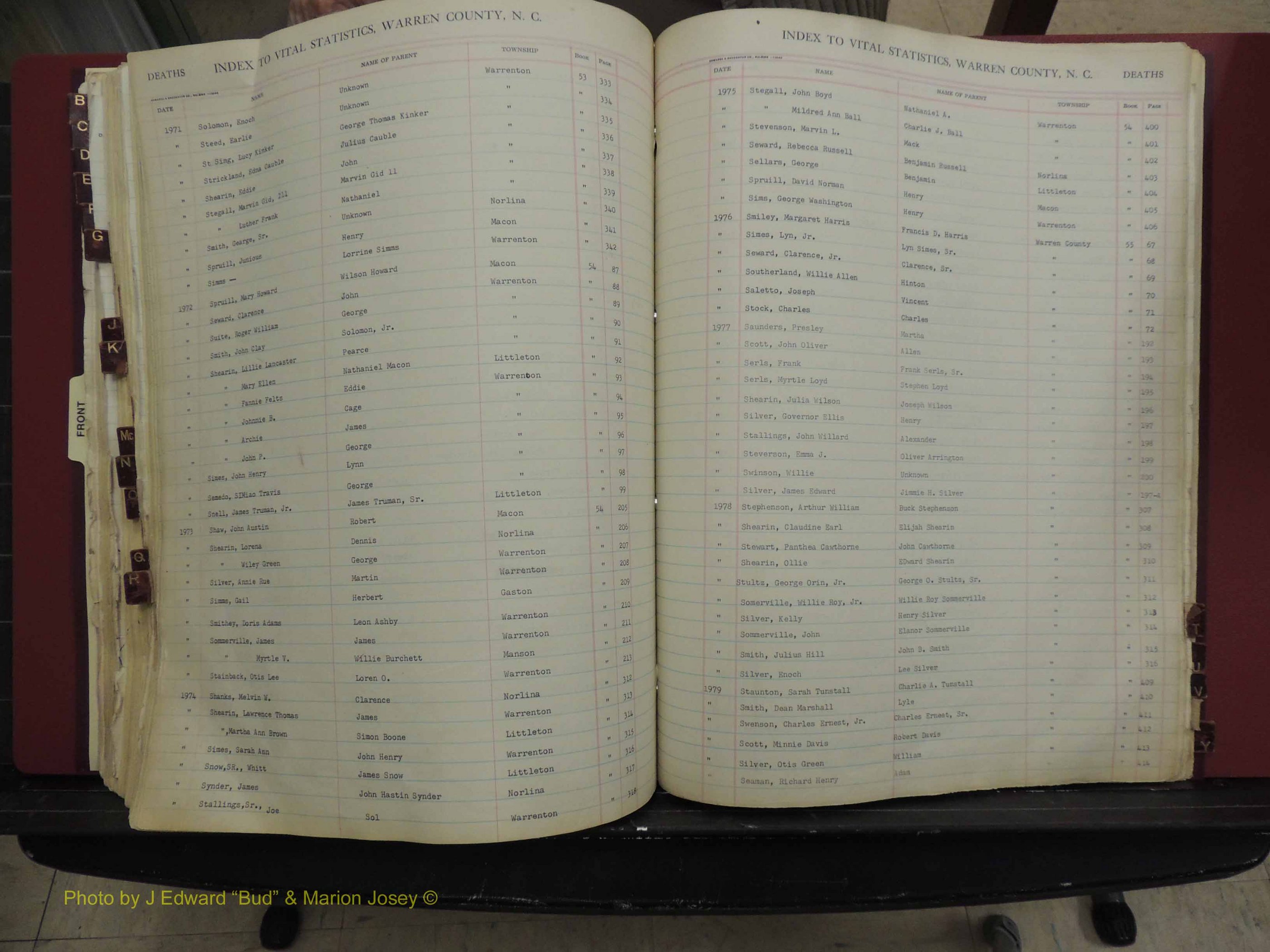 Warren Co, NC, Deaths, A-Z, 1914+ (301).JPG