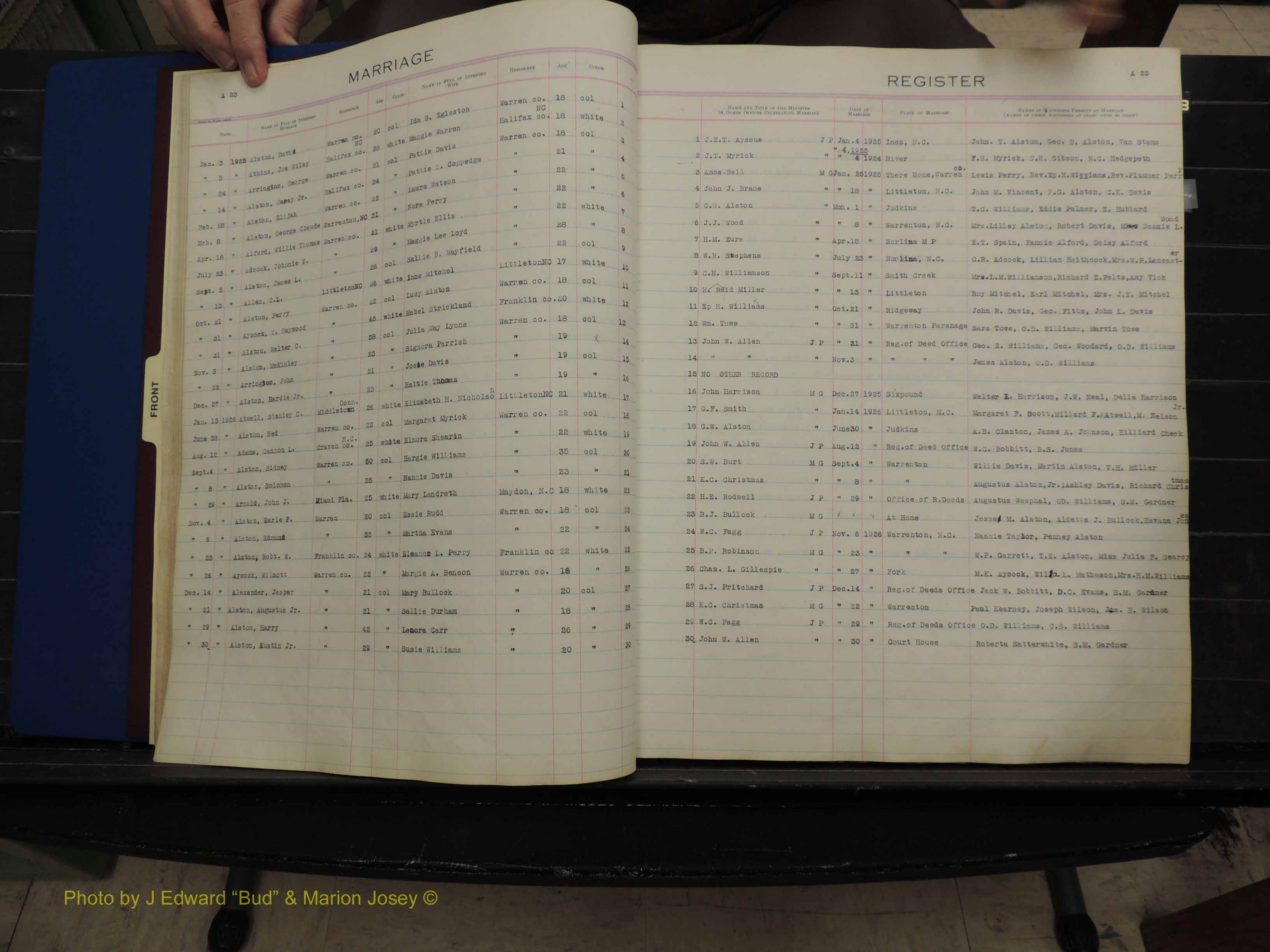 Warren Co, NC, Marriages, A-G, 1867-1978 (123).JPG