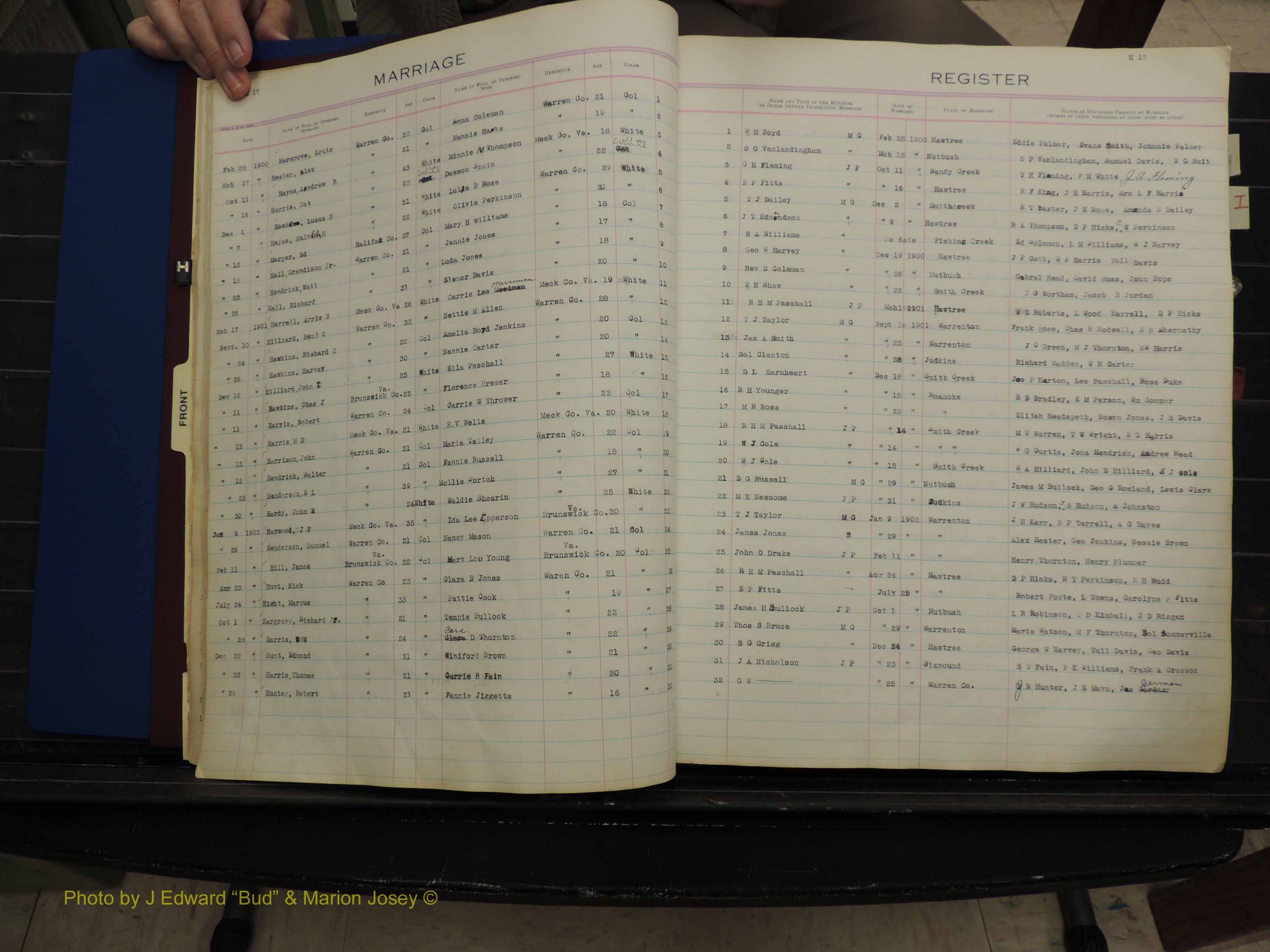 Warren Co, NC, Marriages, H-P, 1867-1978 (117).JPG