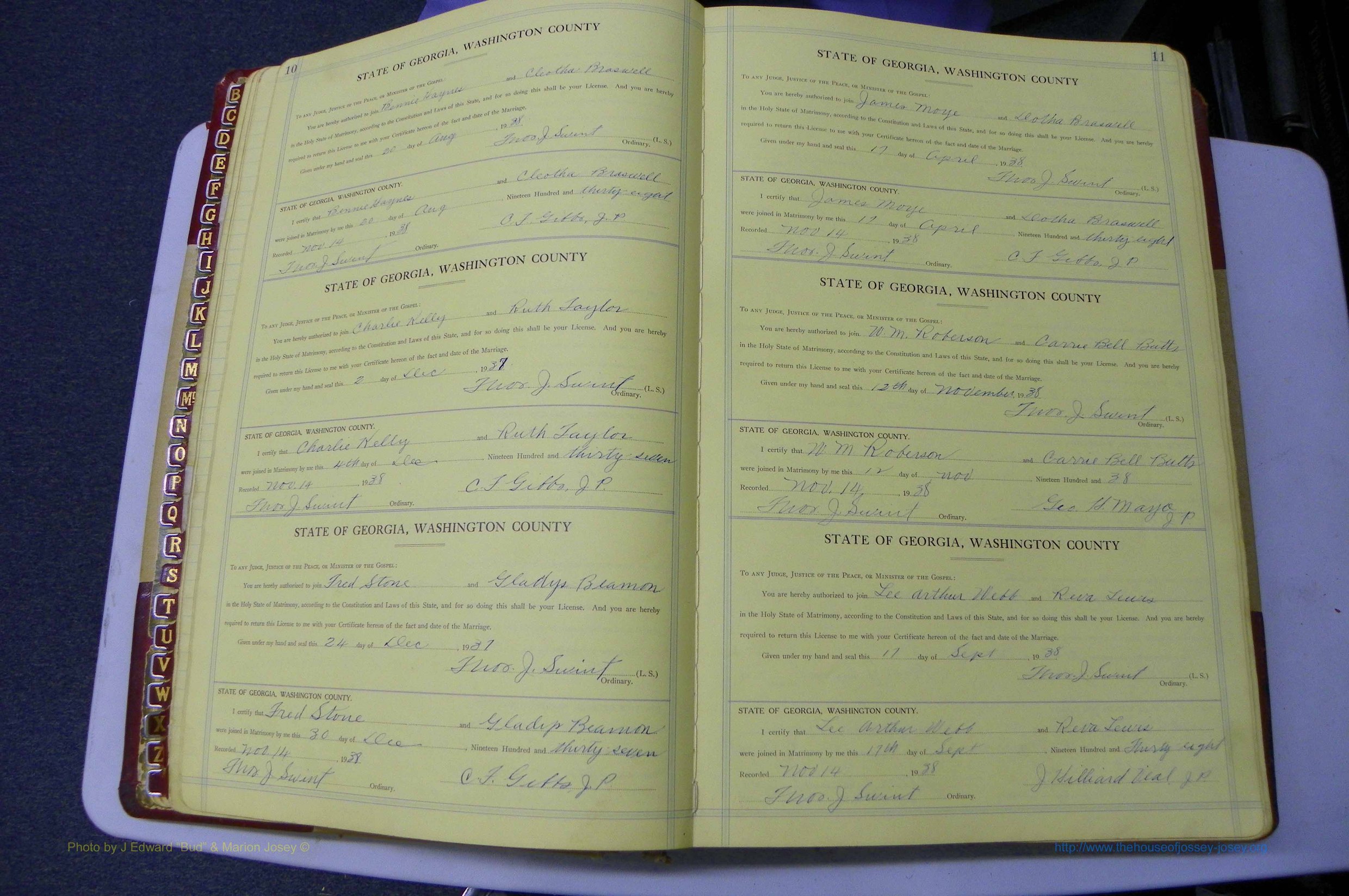 Was GA, Mar. Book P, 1938 - 1951, Col, P 010-011.JPG