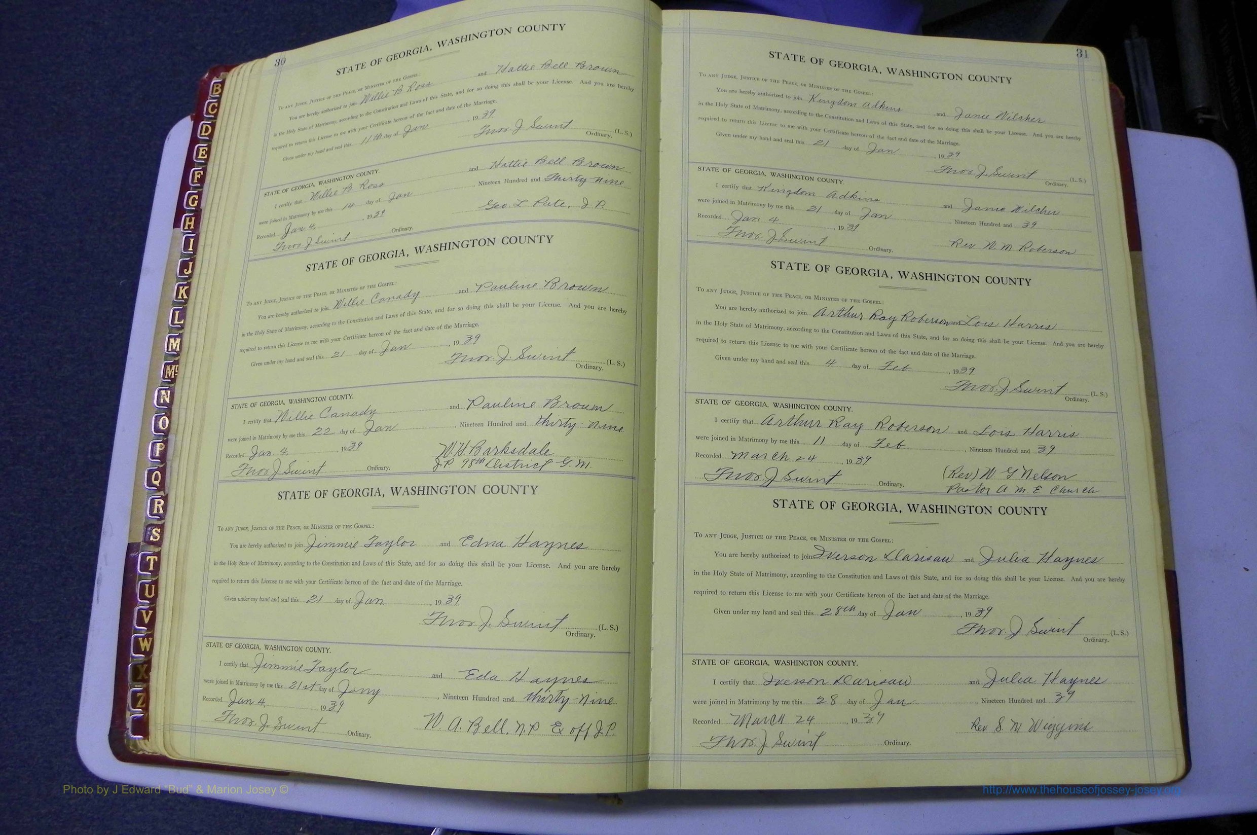 Was GA, Mar. Book P, 1938 - 1951, Col, P 030-031.JPG