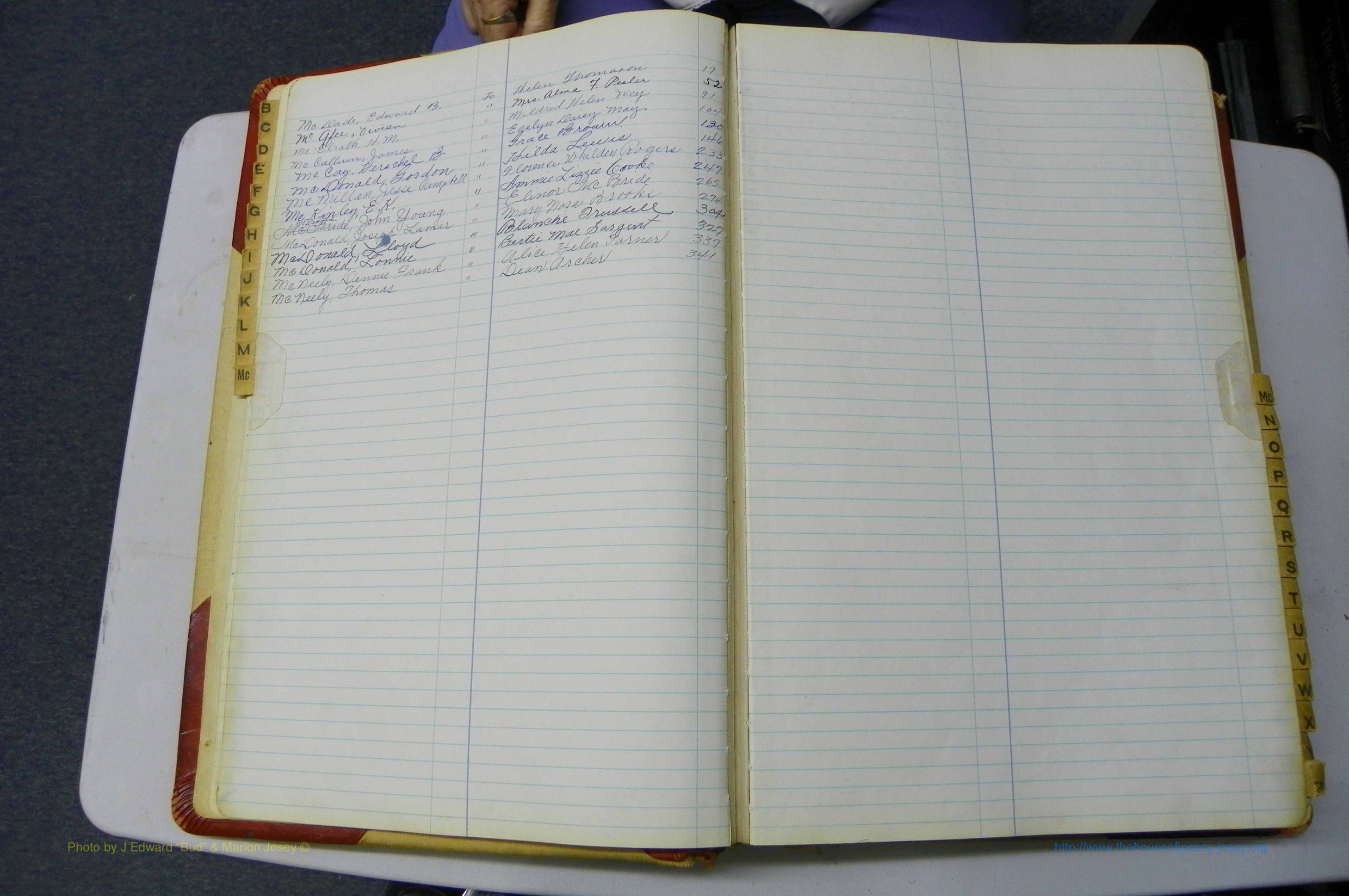 Was GA, Mar. Book Q, 199 - 1952, White, Index Mc.JPG