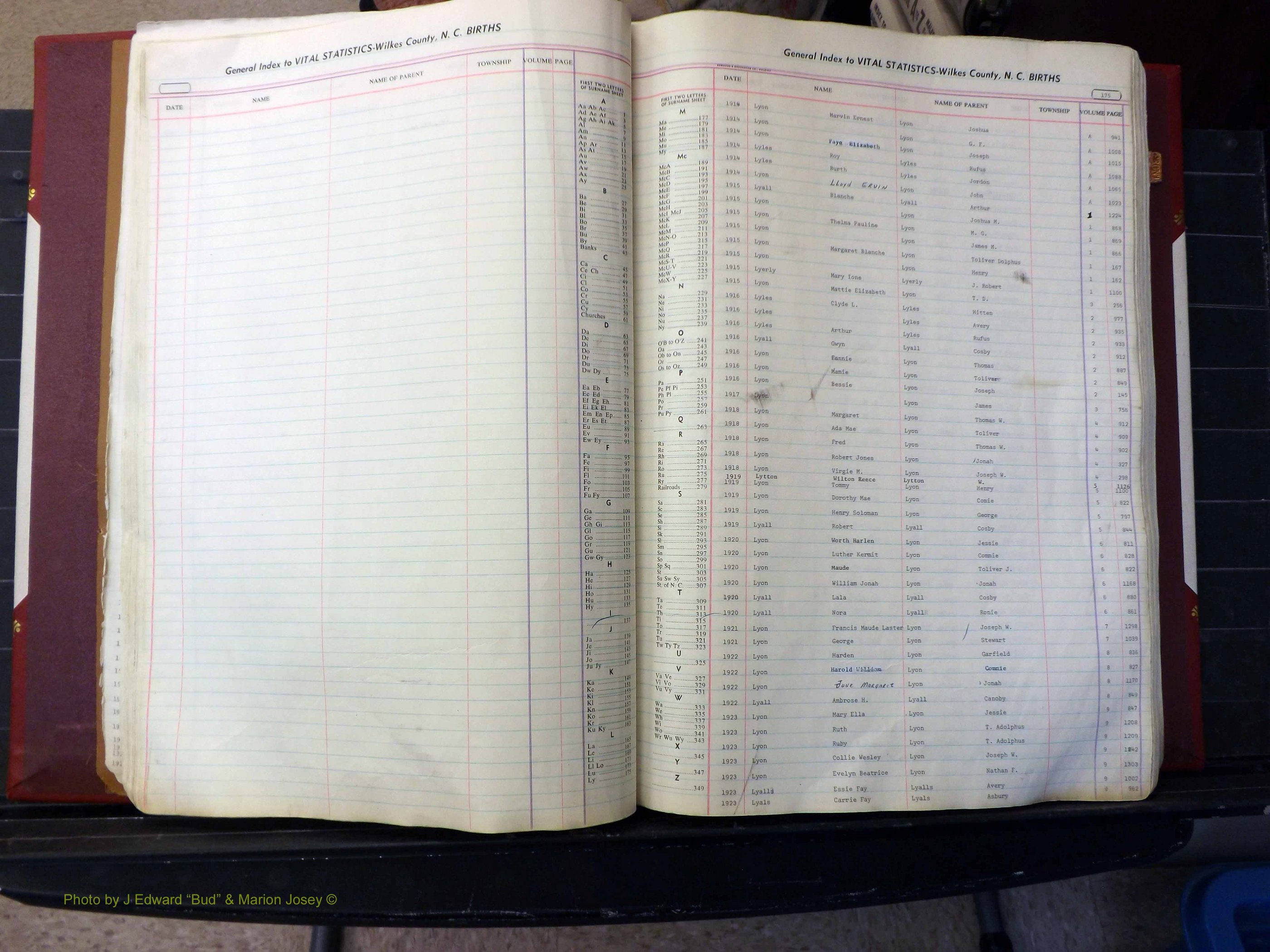 Wilkes Co, NC, Births, L-Z, 1913-1962 (121).JPG