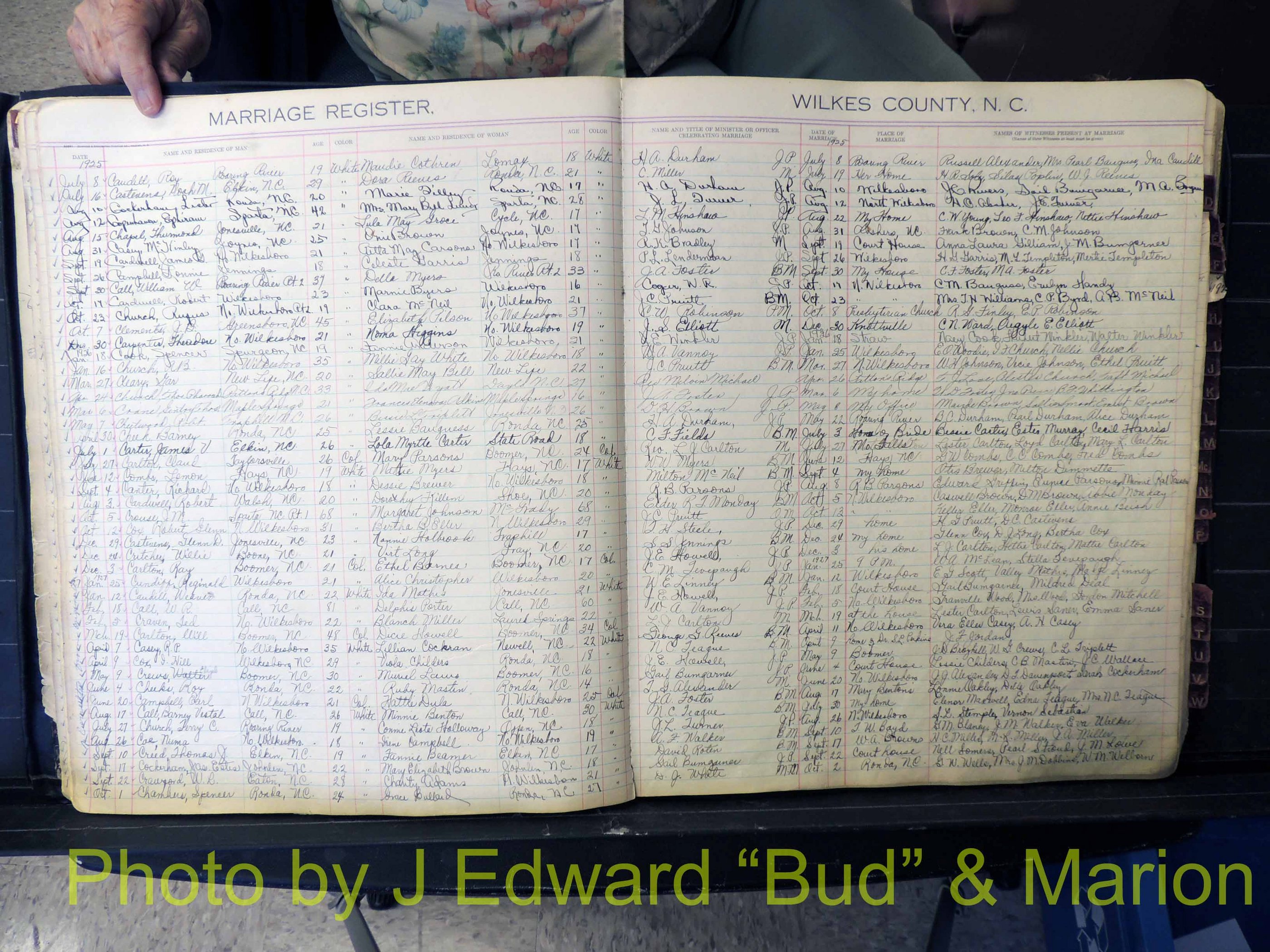 Wilkes Co, NC, Marriage Book 4, 1920-1937 (121).JPG