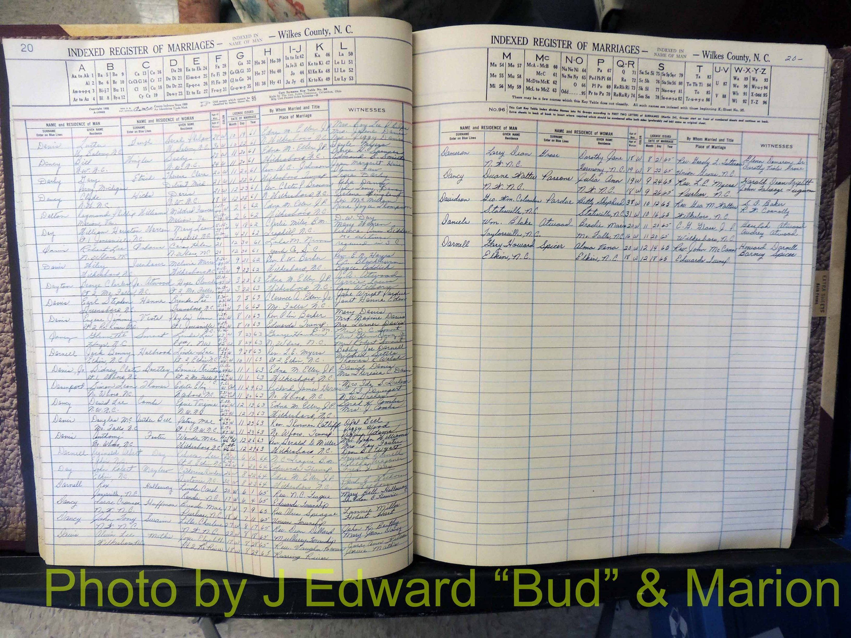 Wilkes Co, NC, Marriage Book 6, 1957-1965 (129).JPG