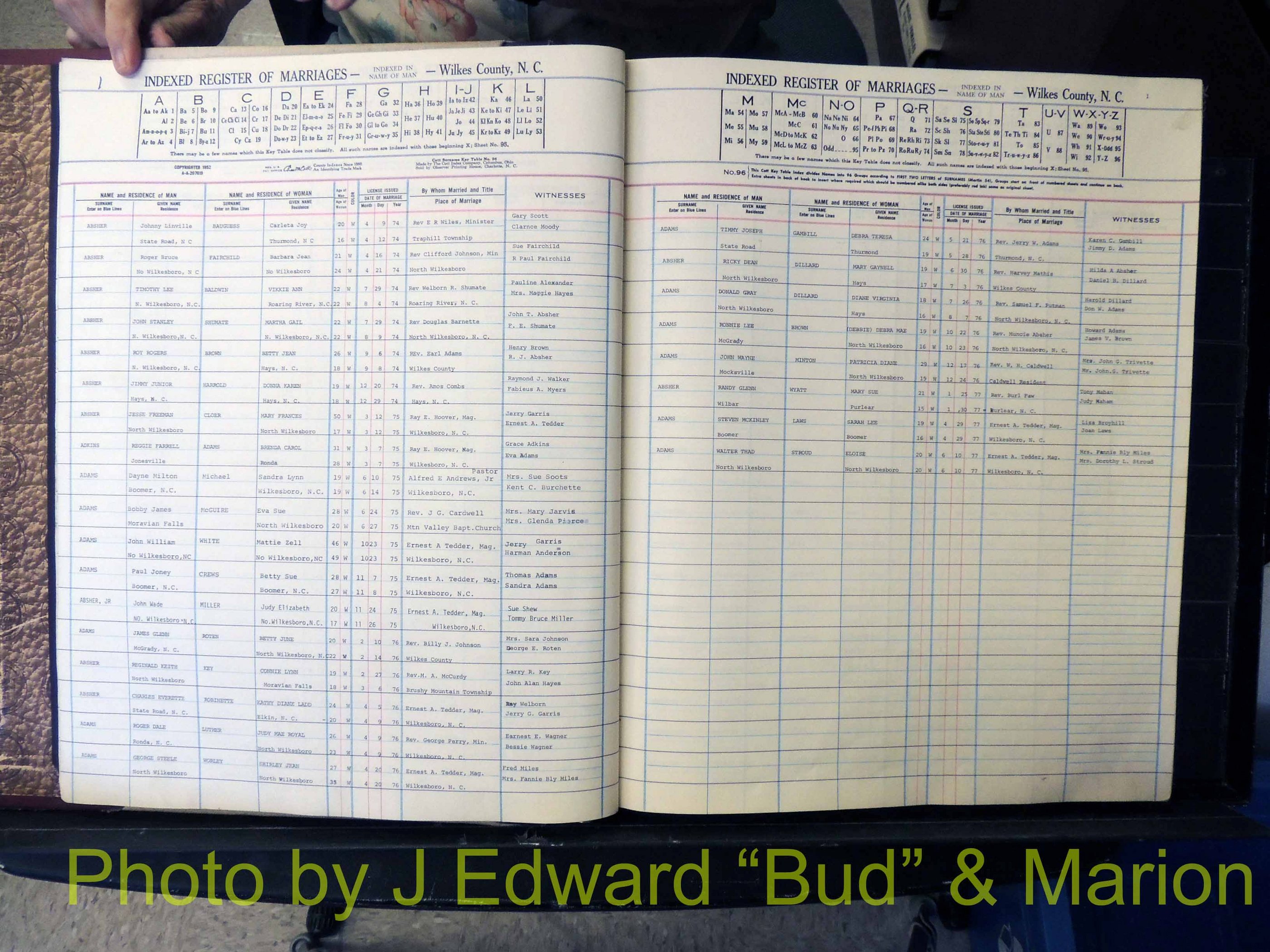 Wilkes Co, NC, Marriage Book 7, 1966-1976 (103).JPG