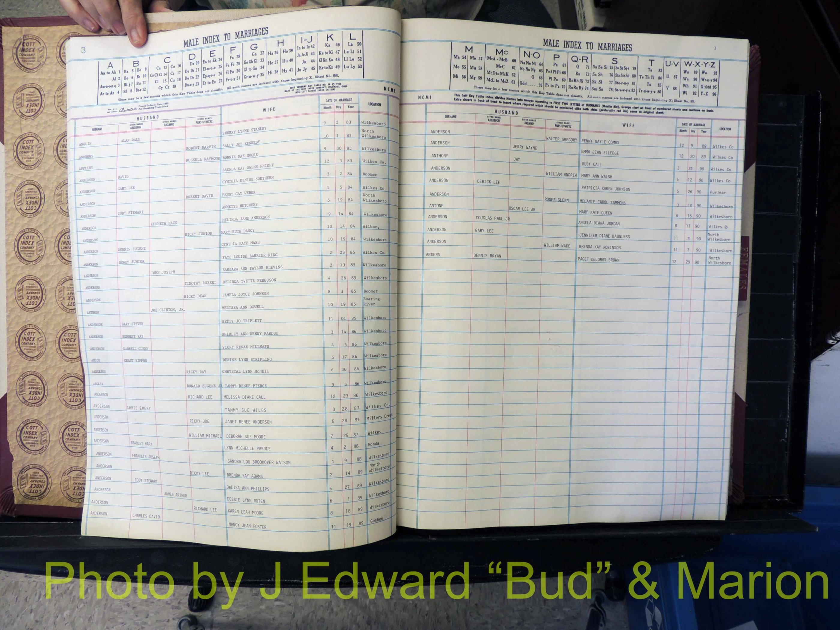 Wilkes Co, NC, Marriage Book 9, 1979-1991 (105).JPG
