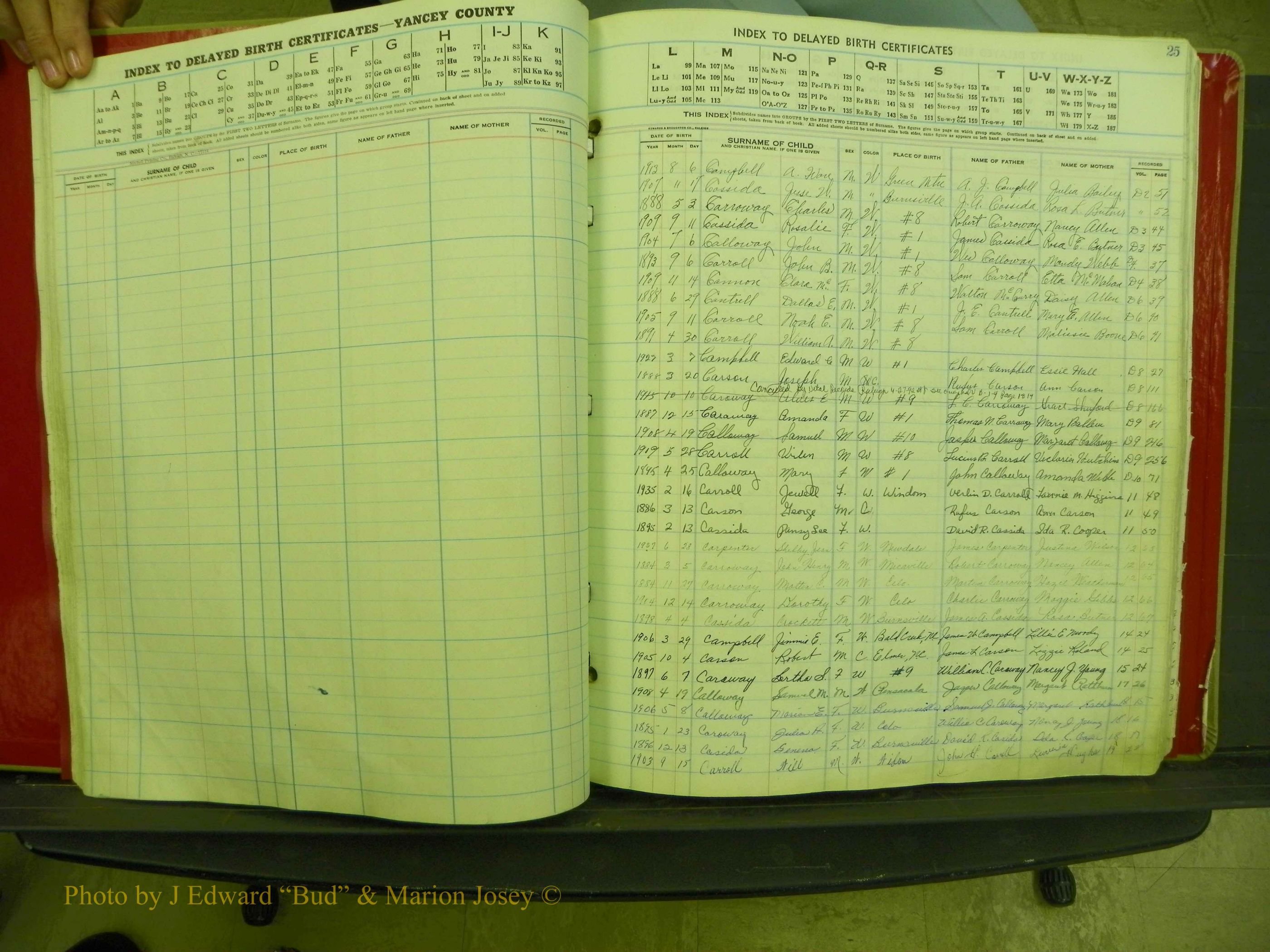 Yancey Co, NC  Delayed Births,  Index C, 28.JPG