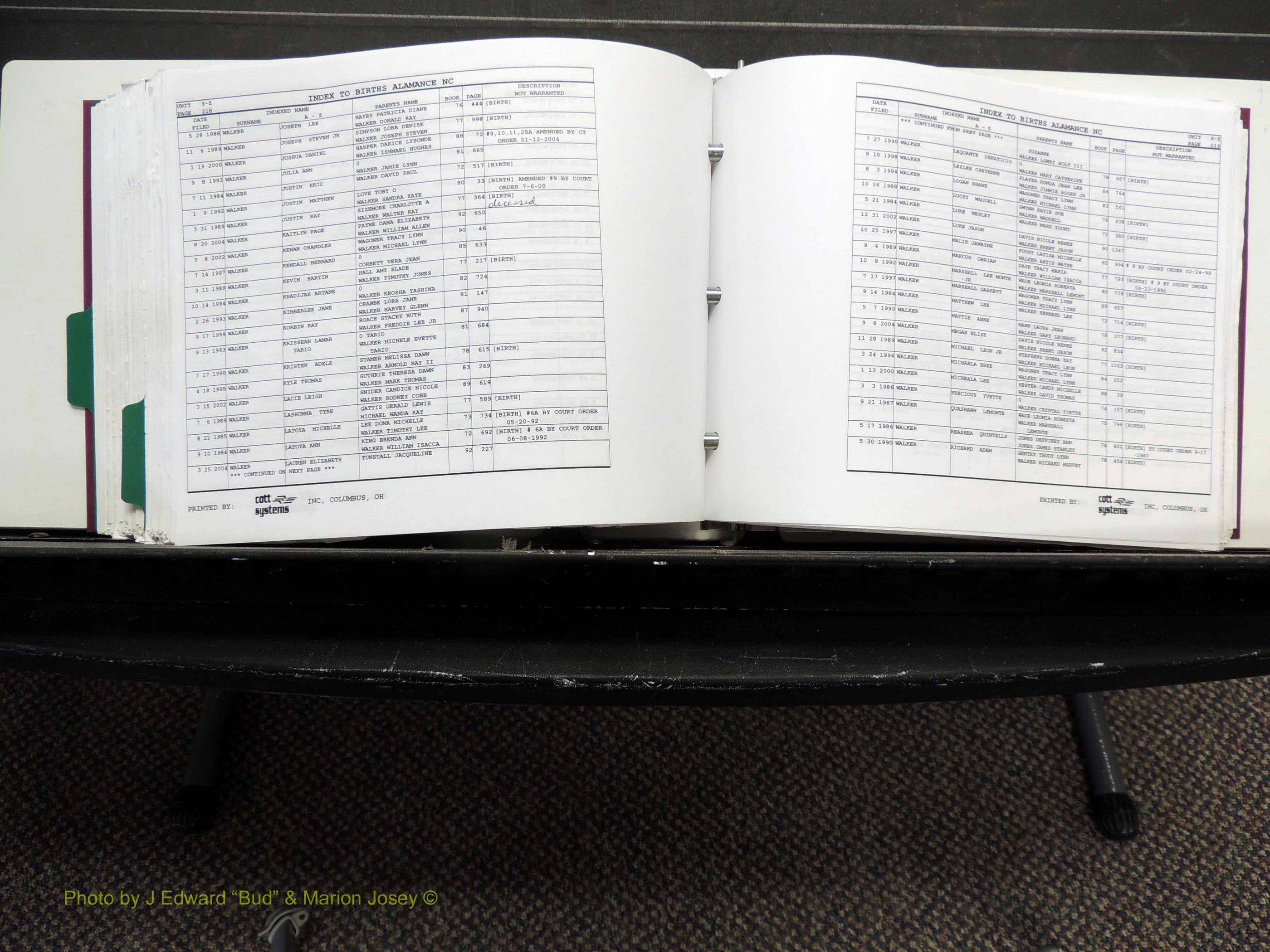 Alamance Co, NC, Births, L-Z, 1984-2004 (410).JPG