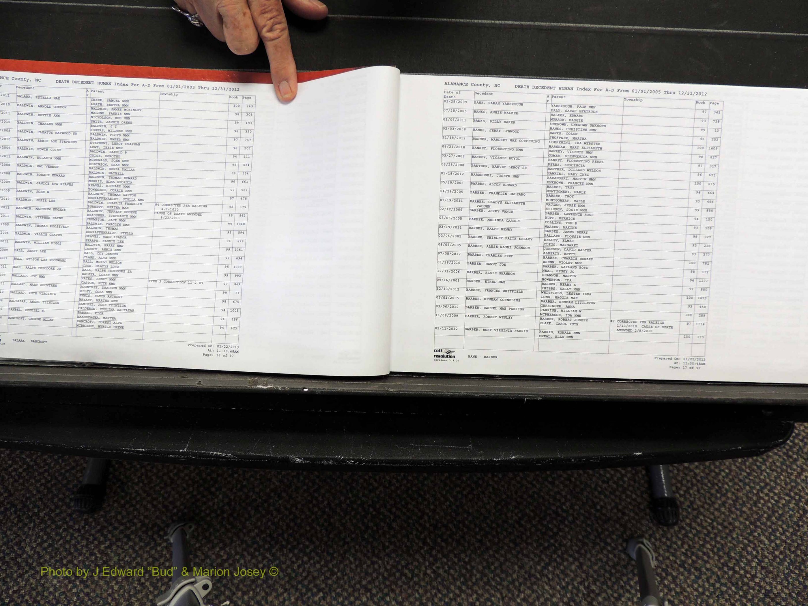 Alamance Co, NC, Deaths, A-Z, 2005-2012 (109).JPG