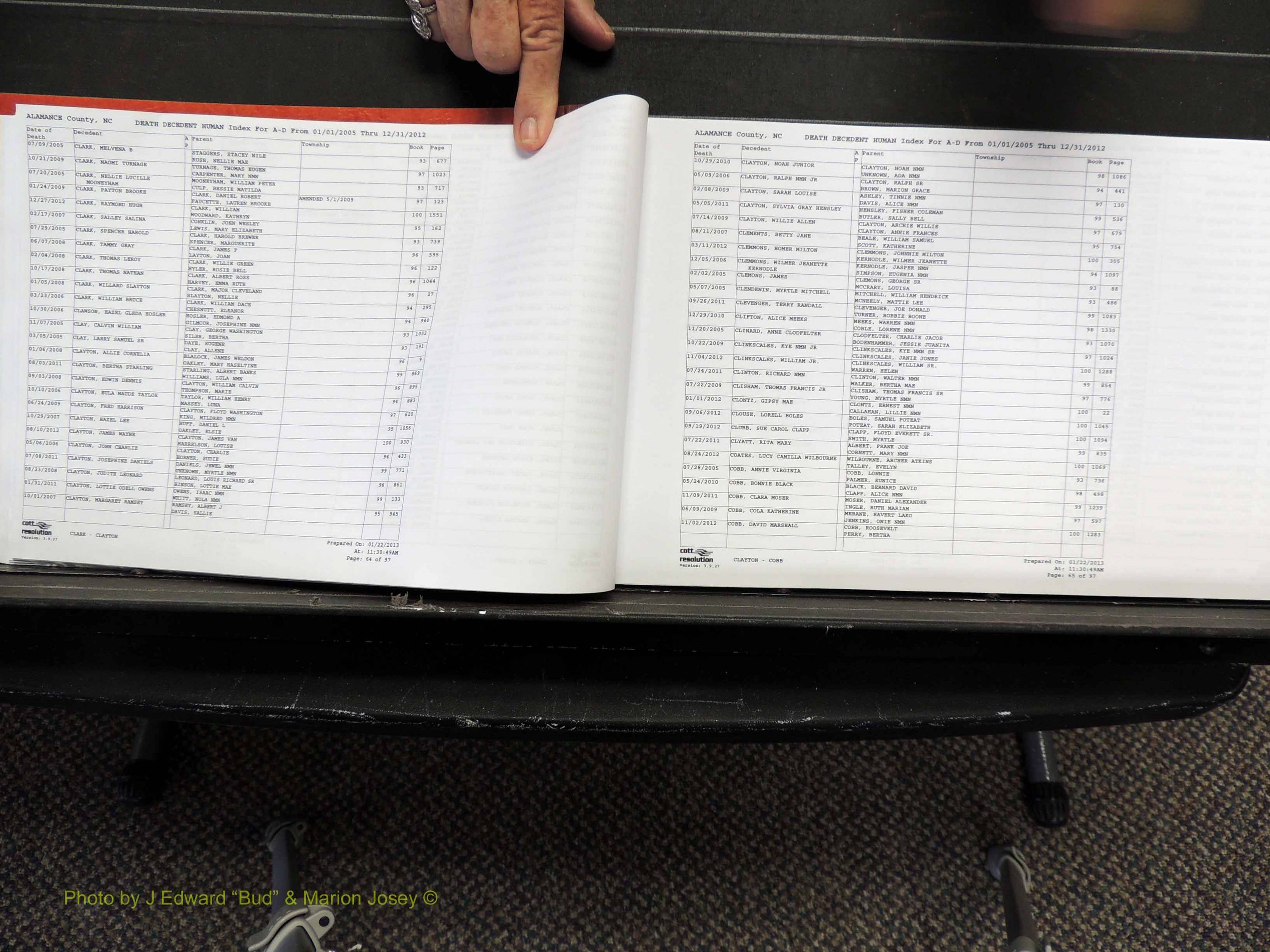 Alamance Co, NC, Deaths, A-Z, 2005-2012 (133).JPG