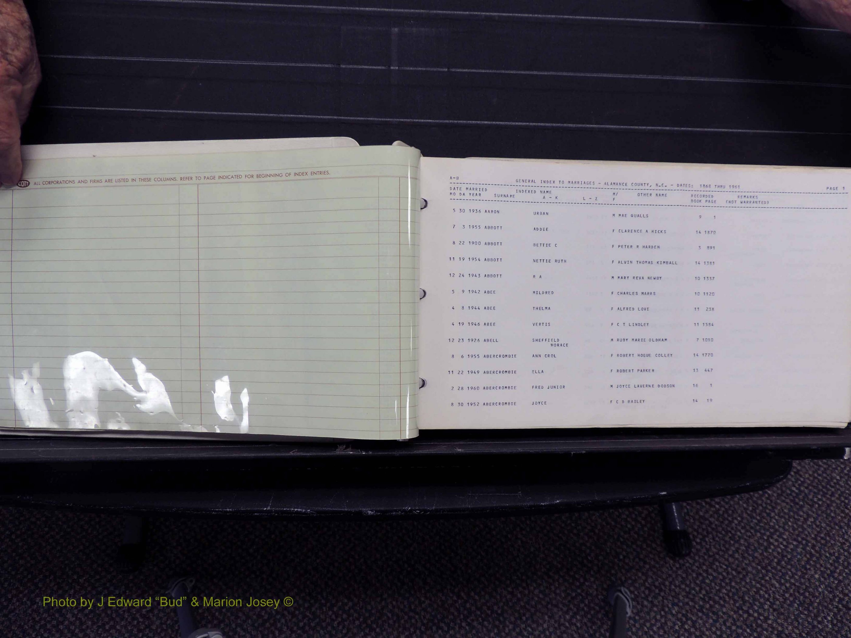 Alamance Co, NC, Marriages, A-B, 1868-1961 (104).JPG