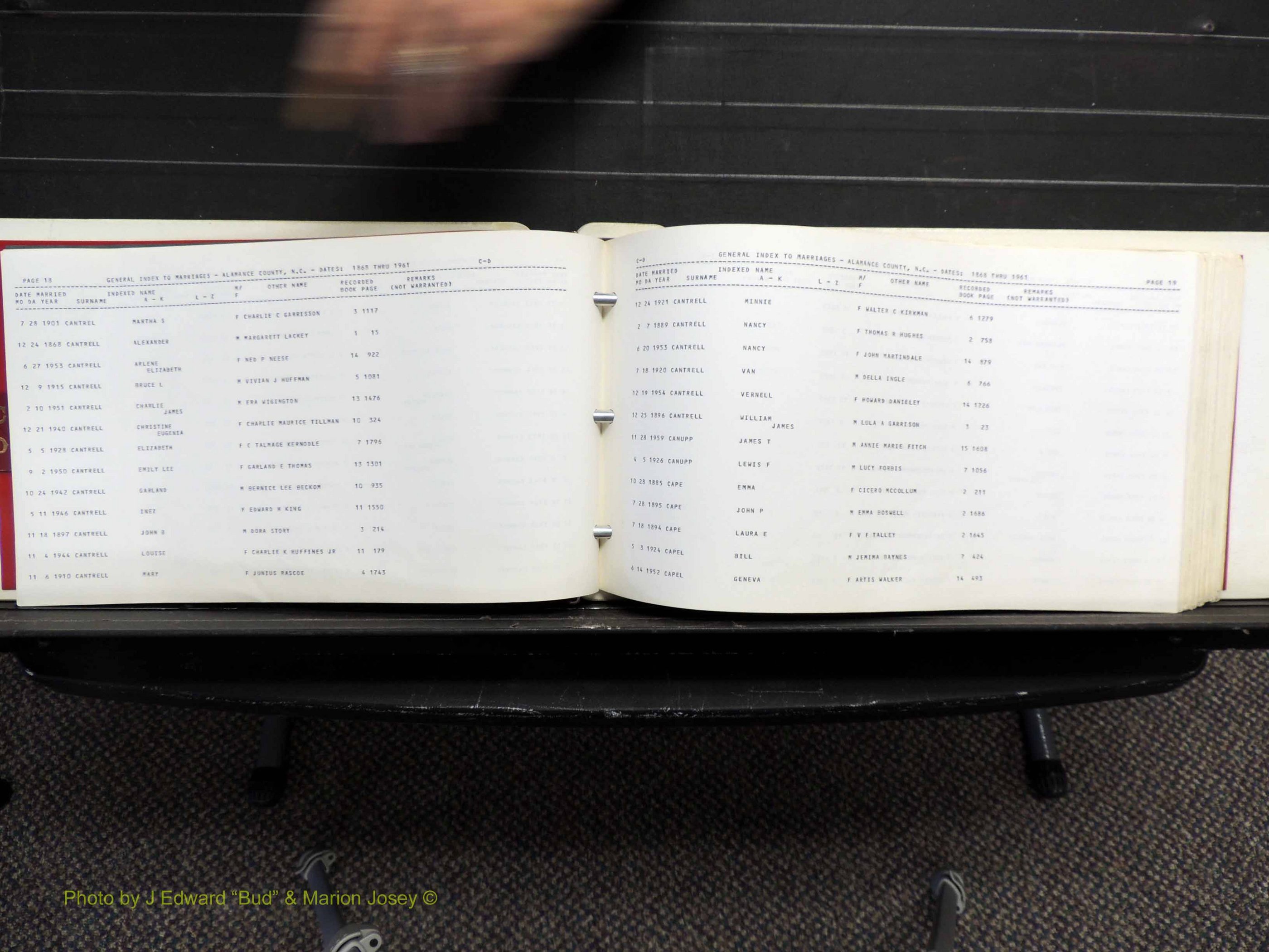 Alamance Co, NC, Marriages, C-D, 1868-1961 (113).JPG