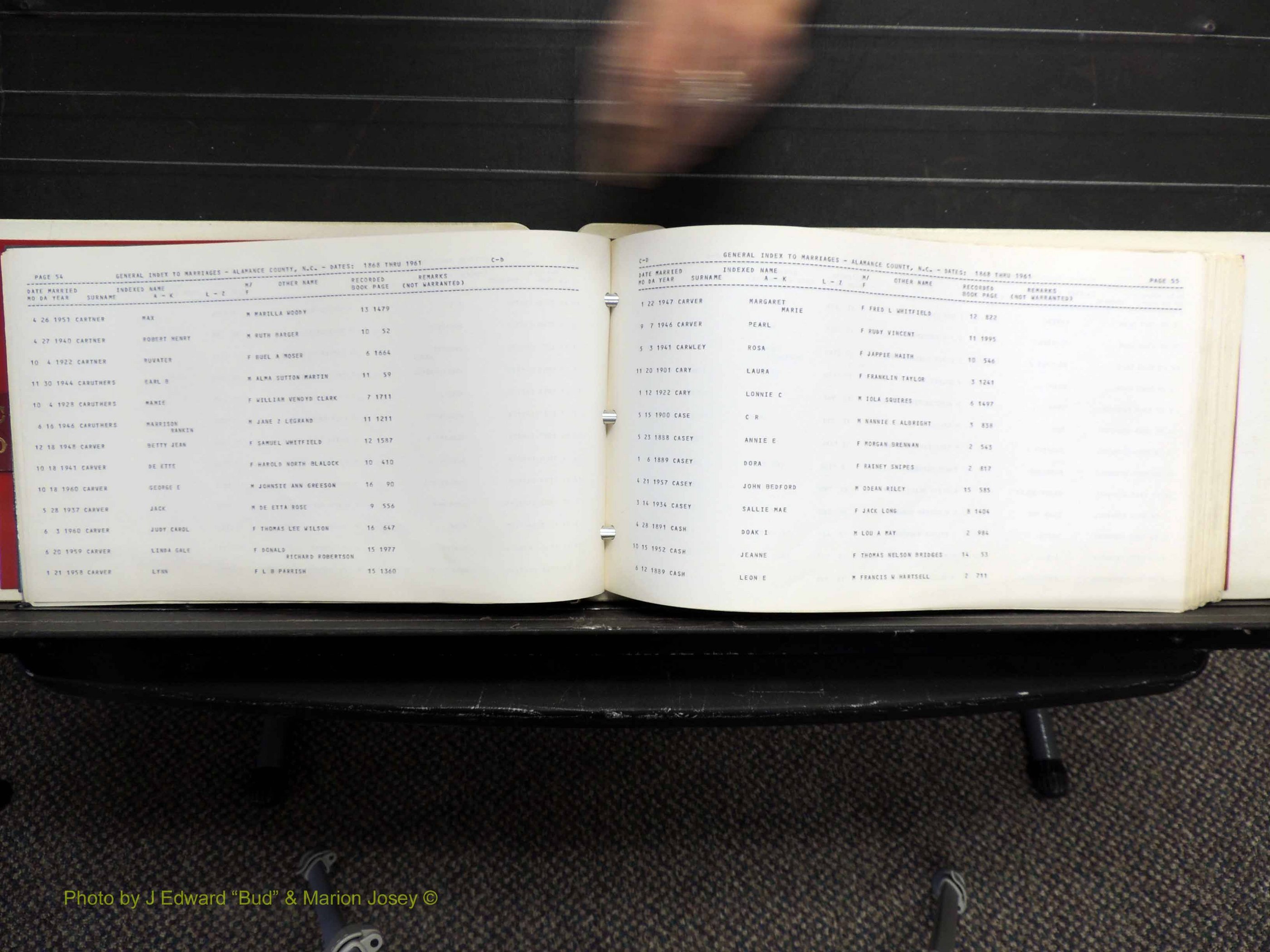 Alamance Co, NC, Marriages, C-D, 1868-1961 (131).JPG