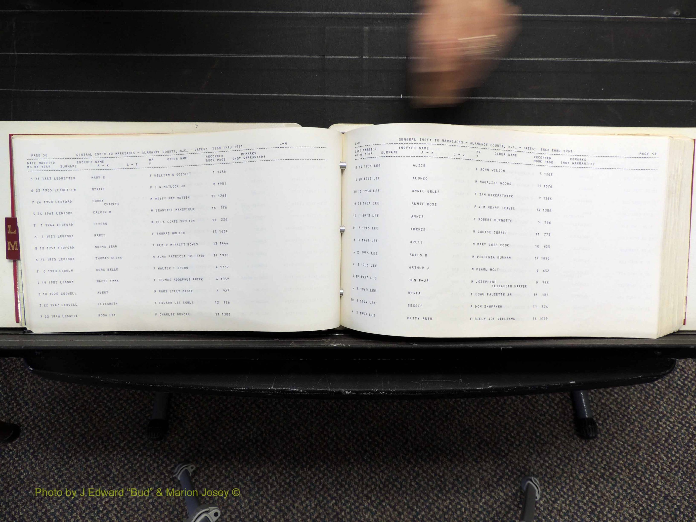 Alamance Co, NC, Marriages, L-M, 1868-1961 (132).JPG