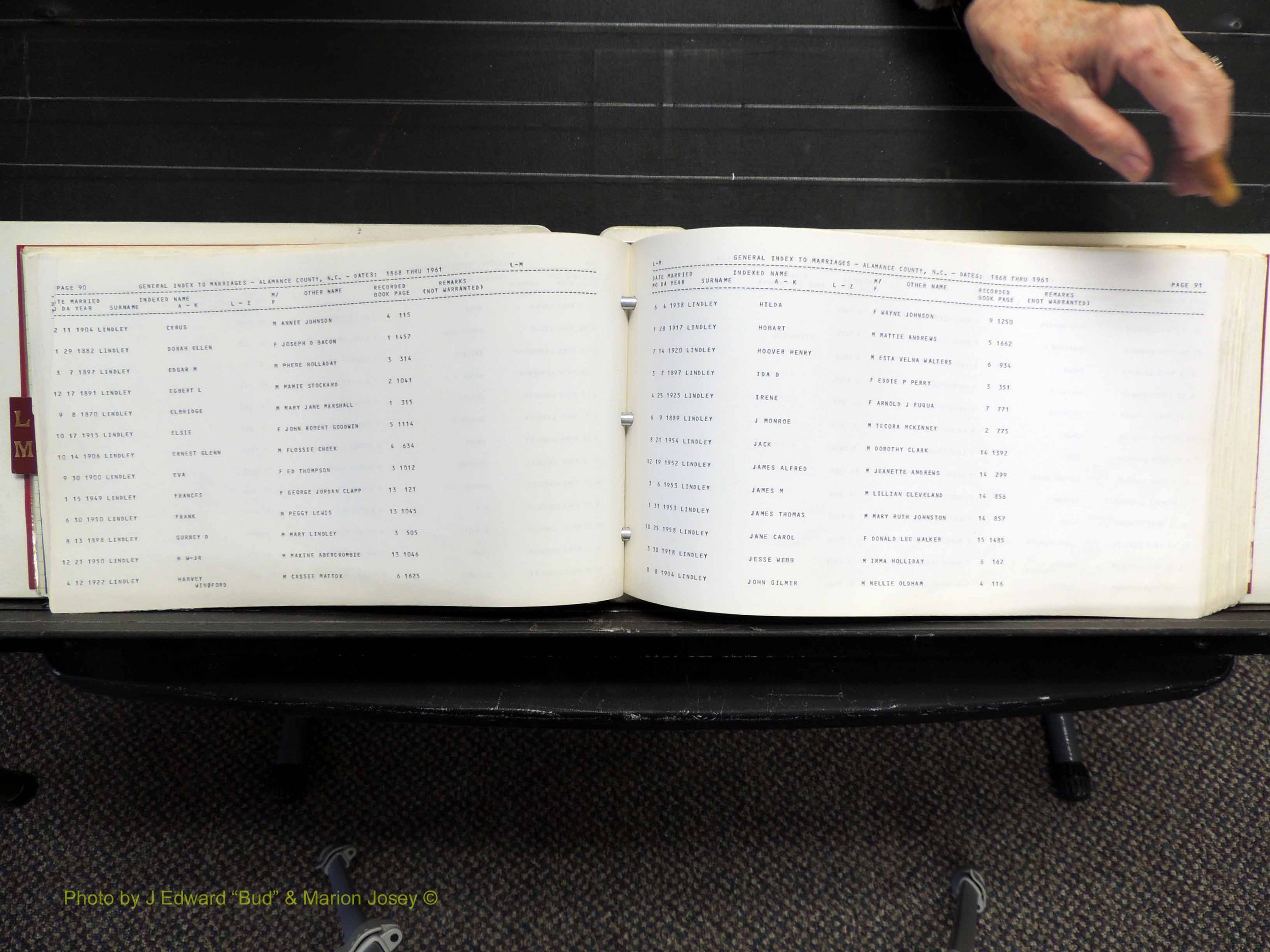 Alamance Co, NC, Marriages, L-M, 1868-1961 (149).JPG