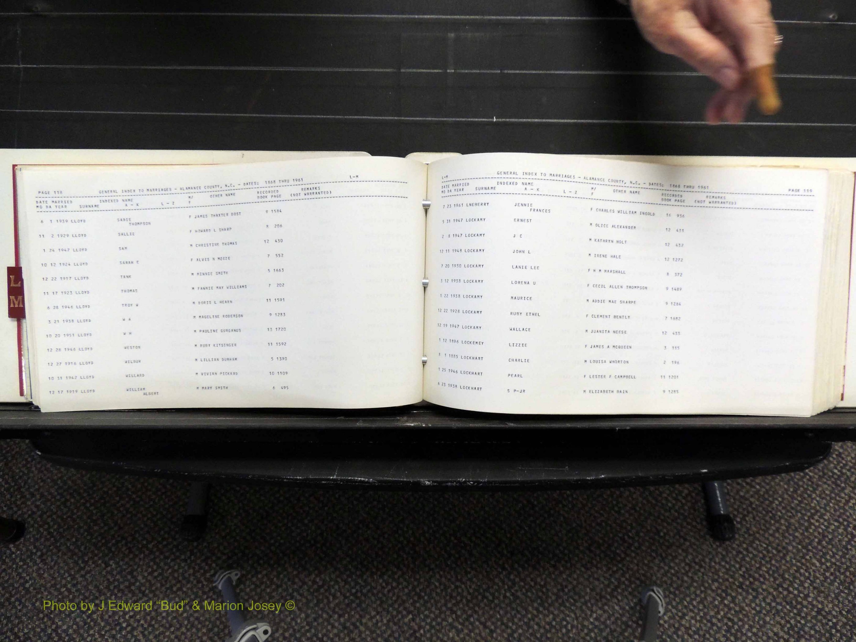 Alamance Co, NC, Marriages, L-M, 1868-1961 (163).JPG